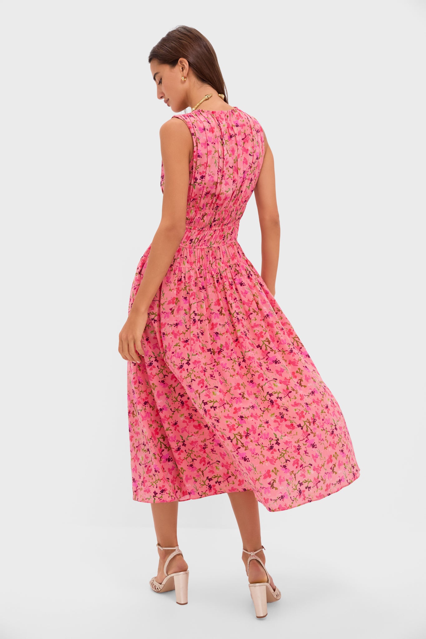 Peony Sylvie Sleeveless V-Neck Midi Dress-Beilave