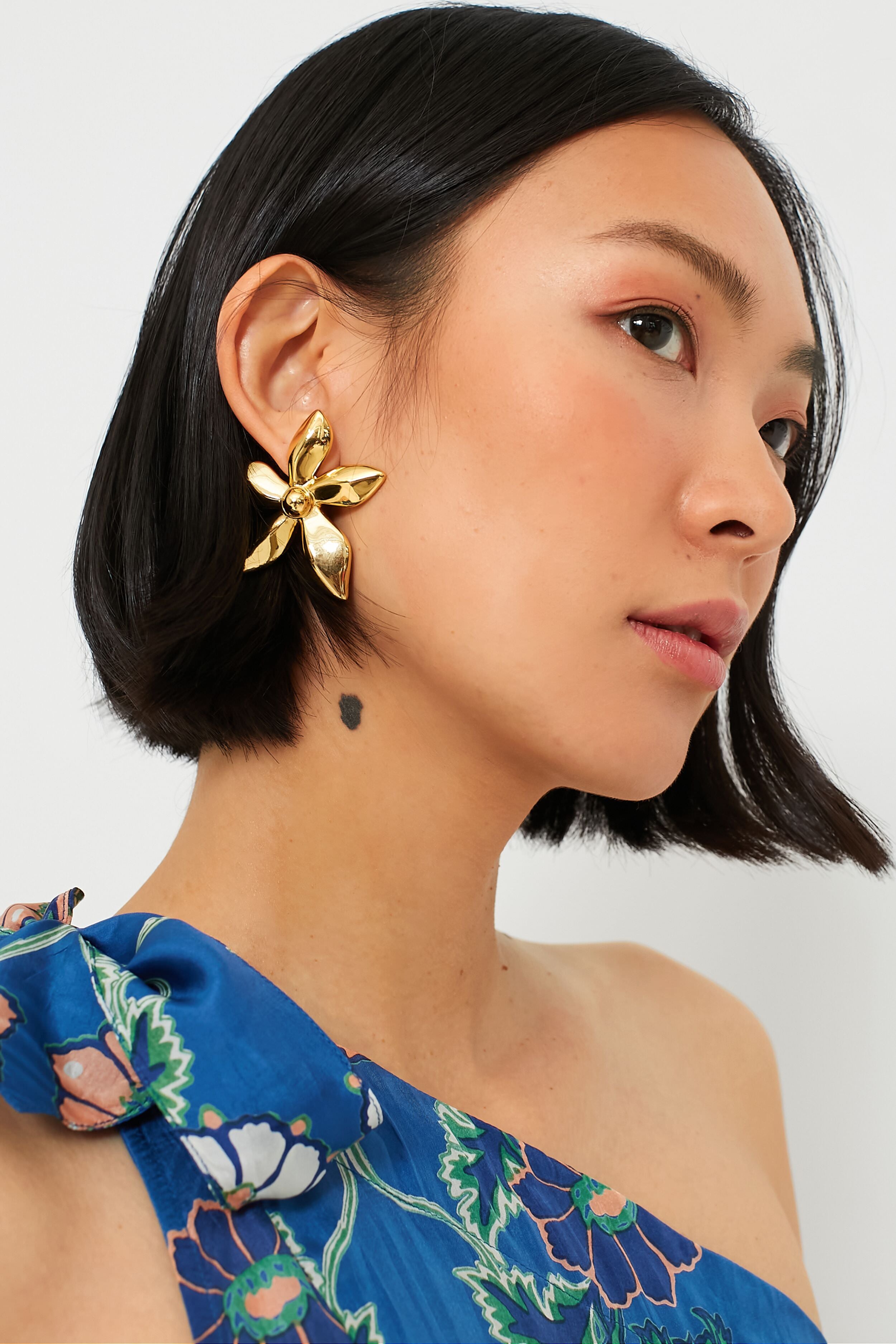 Gold Shelby Earrings-Beilave