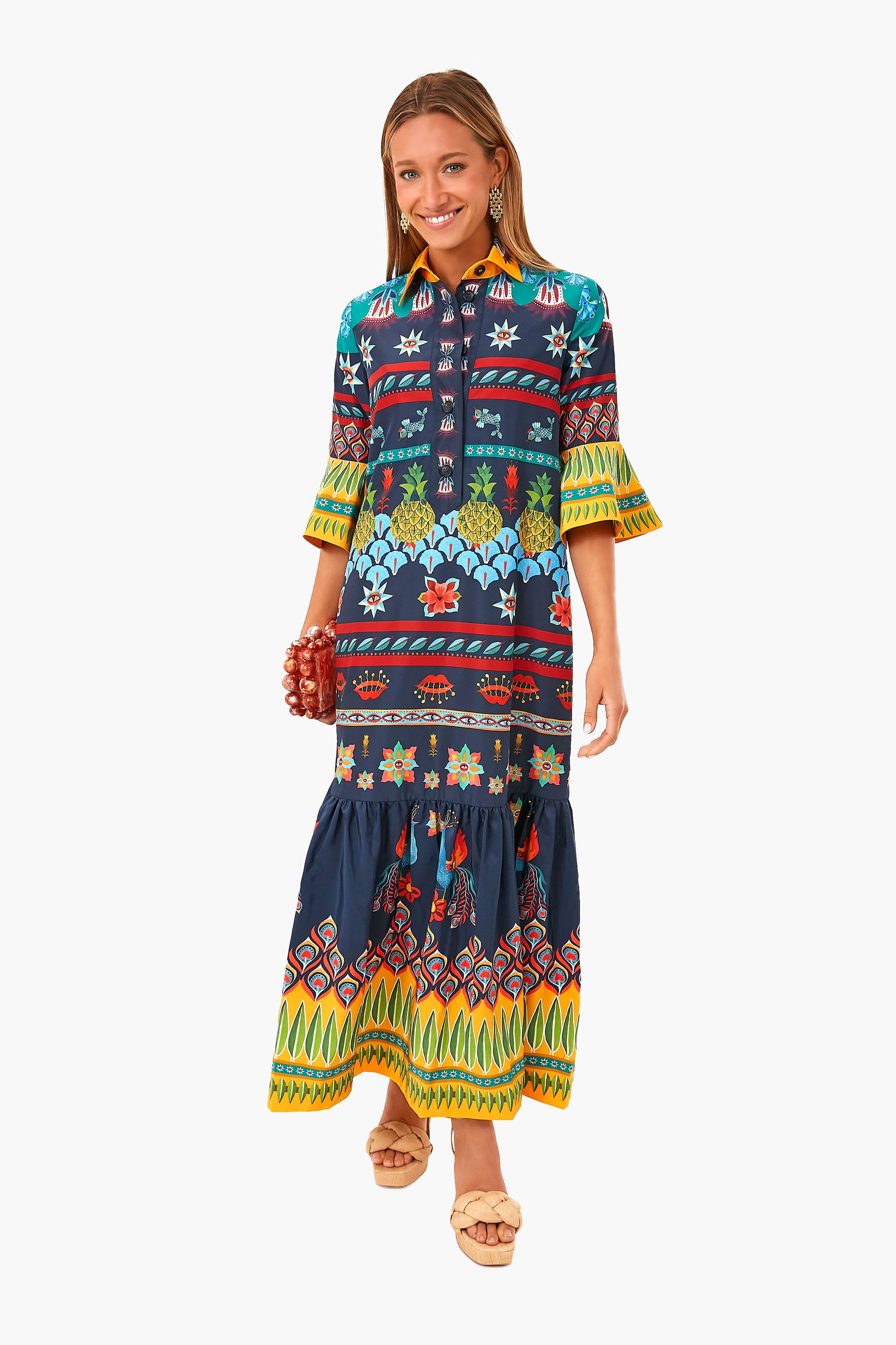 Patchwork Occhi Artemis Dress-Beilave