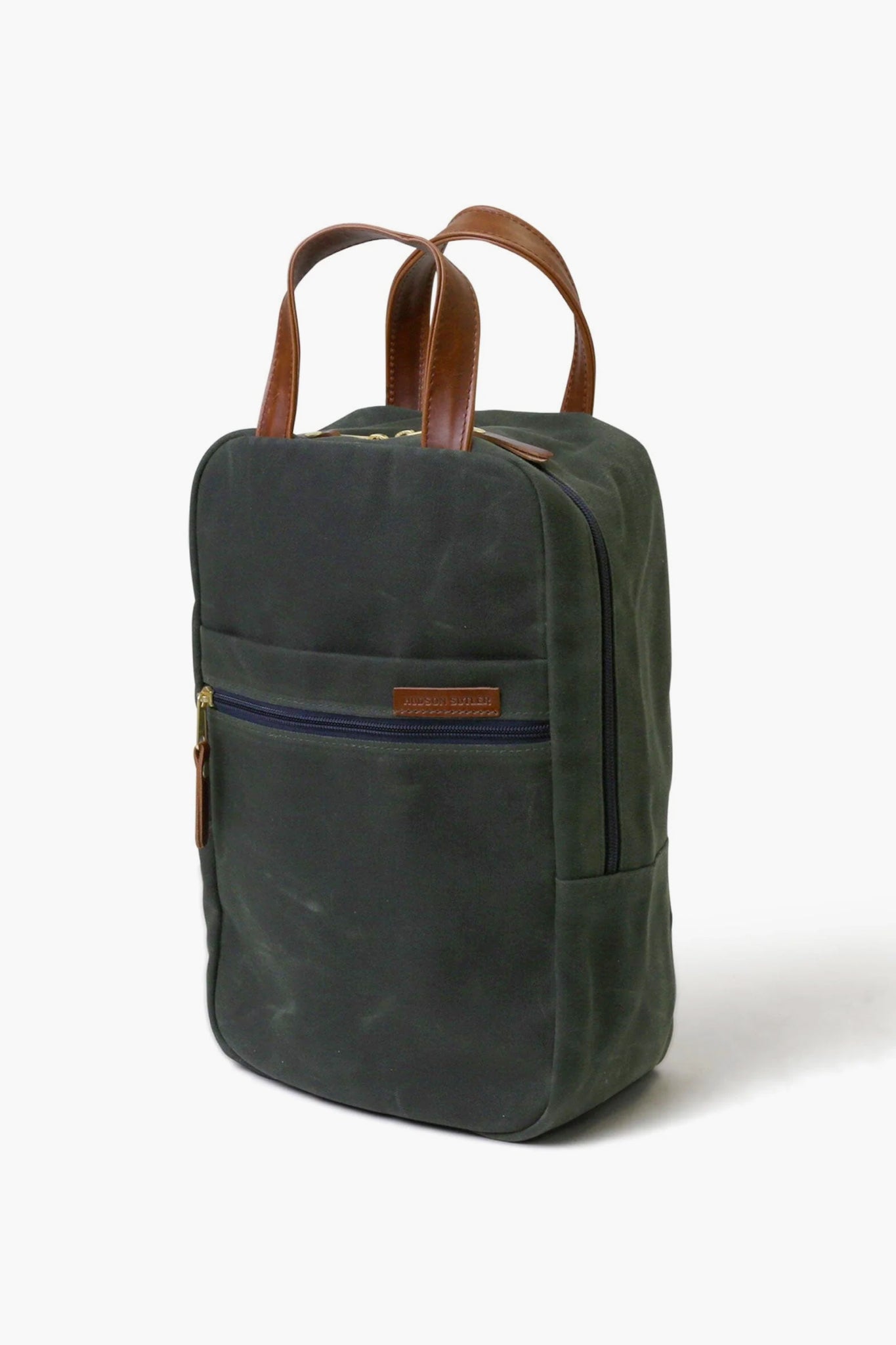 Hunter Green Waxed Canvas Heritage Golf Shoe Bag-Beilave
