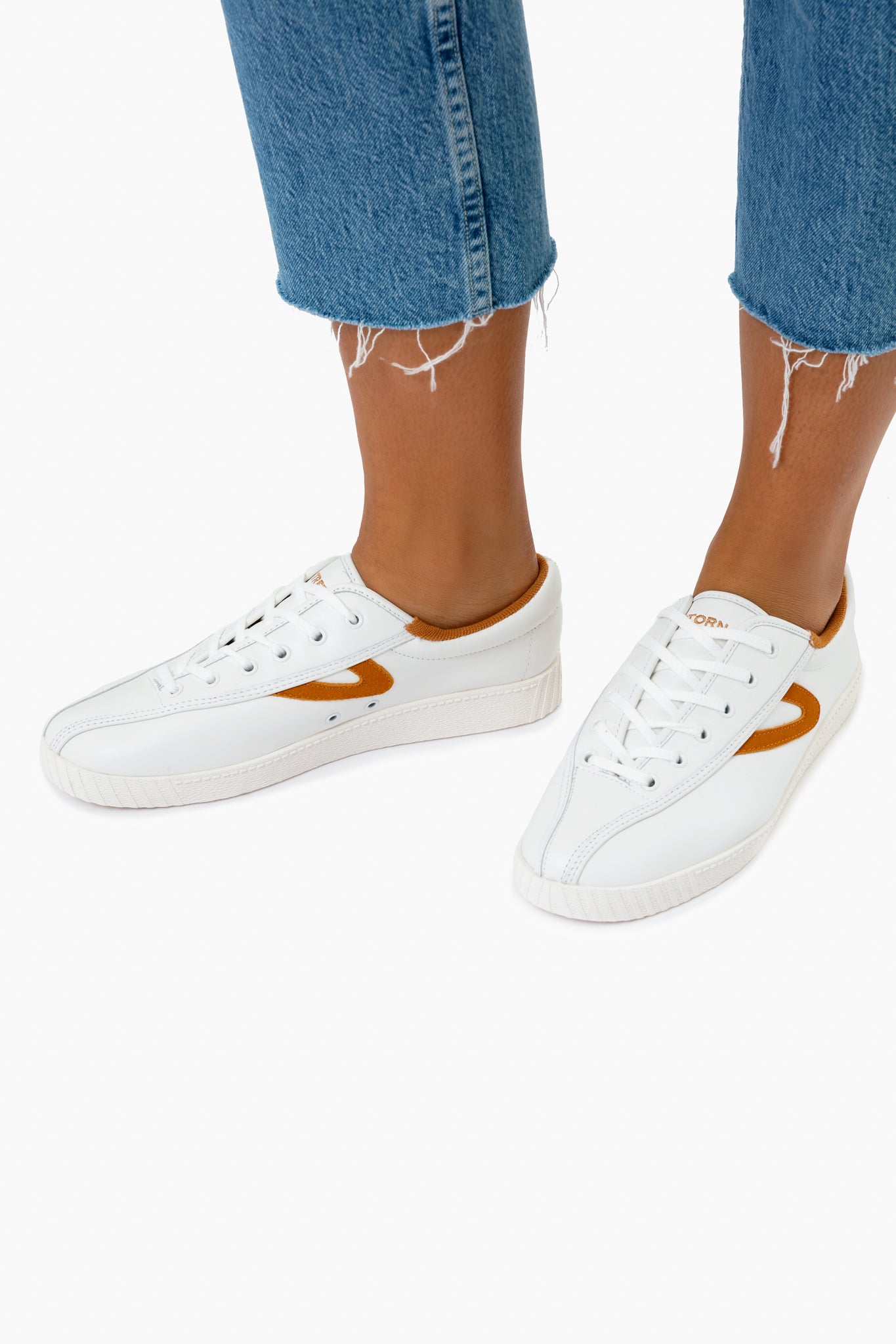 Camel Faux Suede Nylite Sneakers-Beilave