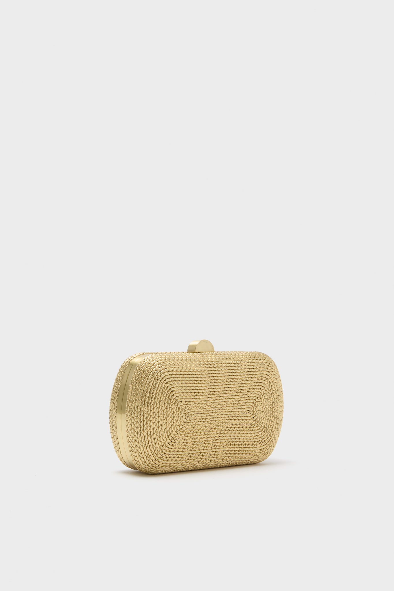 Gold Martina Coiled Rope Clutch-Beilave
