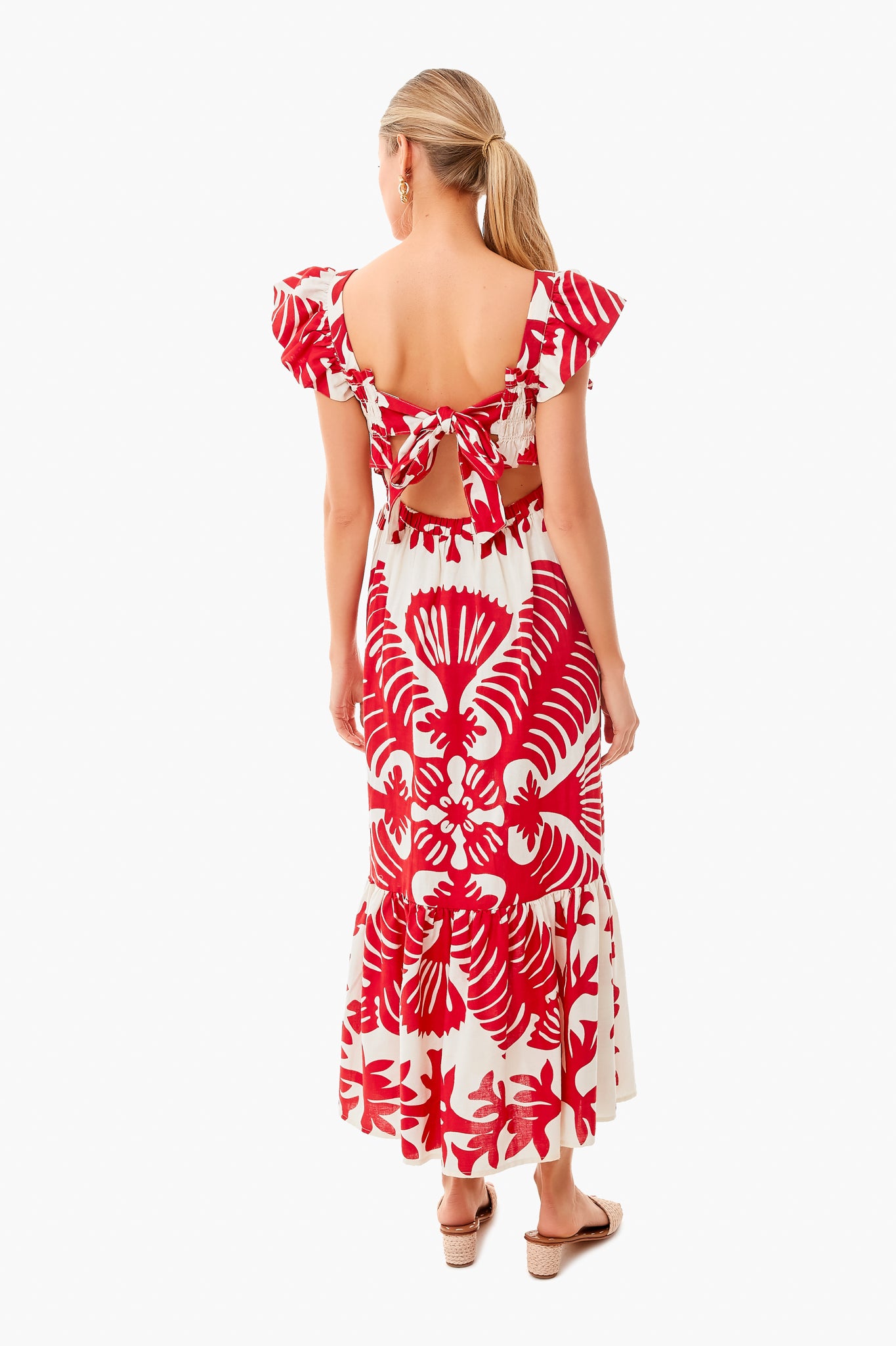 Ruby Henrietta Print Smocked Slip Dress-Beilave