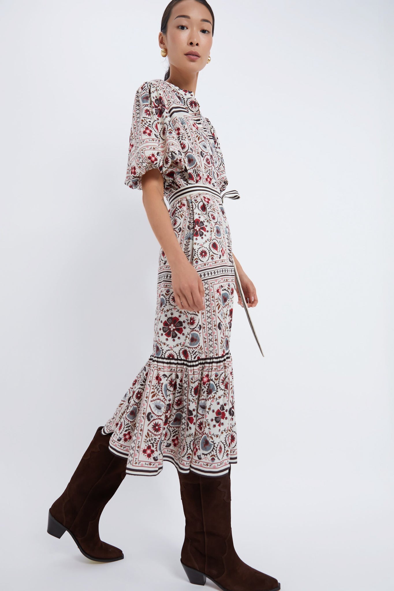Patchwork Floral Lewis Dress-Beilave