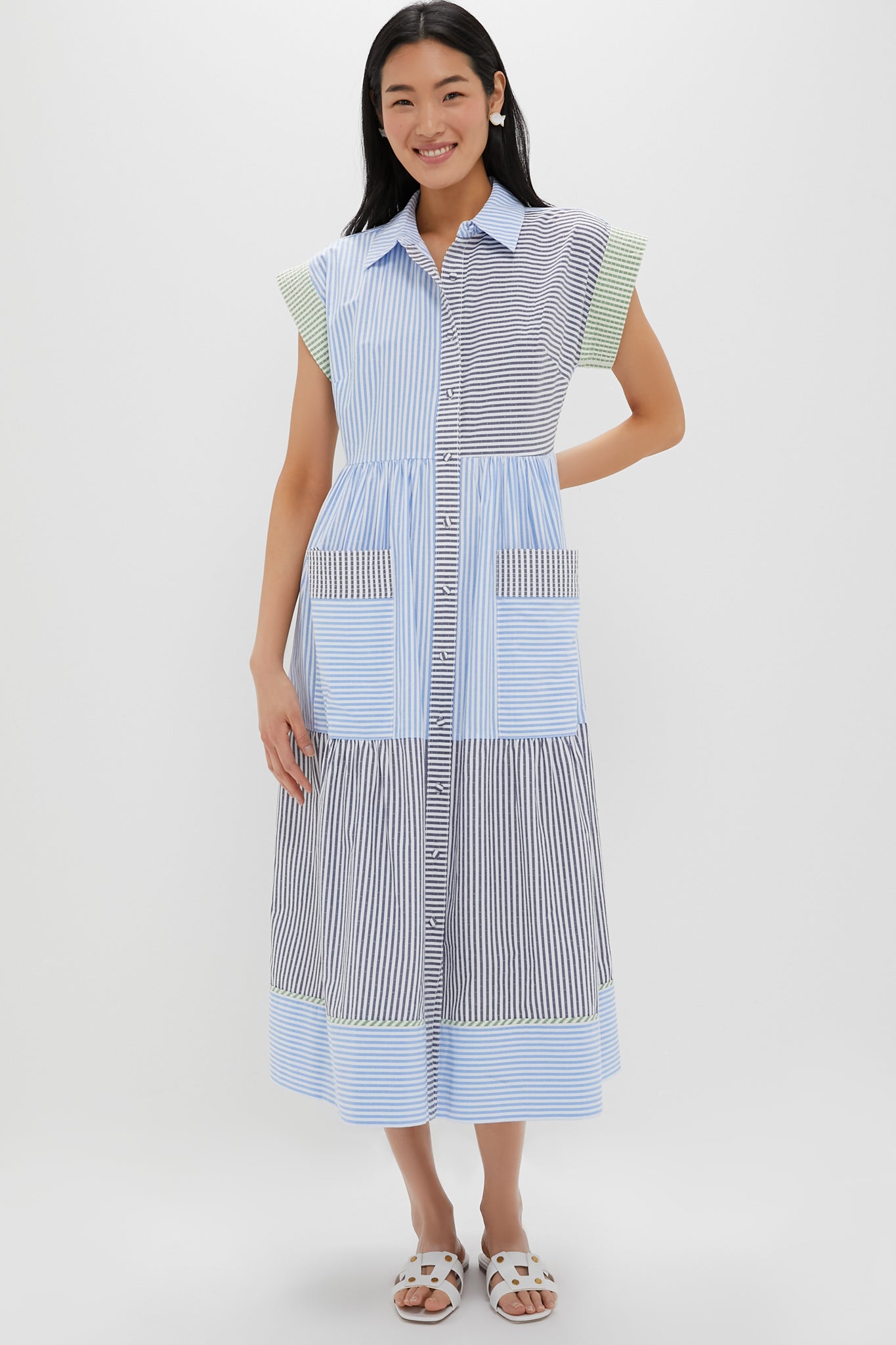 Croquet Stripe Sarah Dress-Beilave
