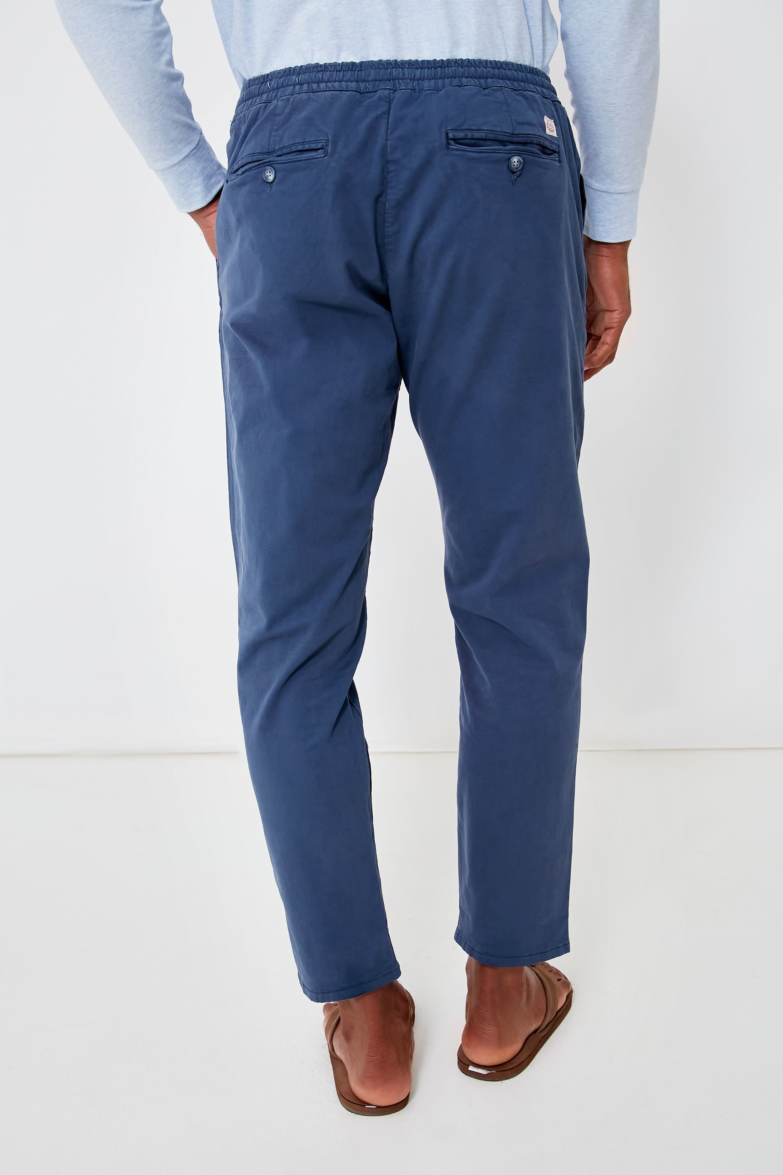 Slate Blue Athletic Fit Saturday Pant-Beilave