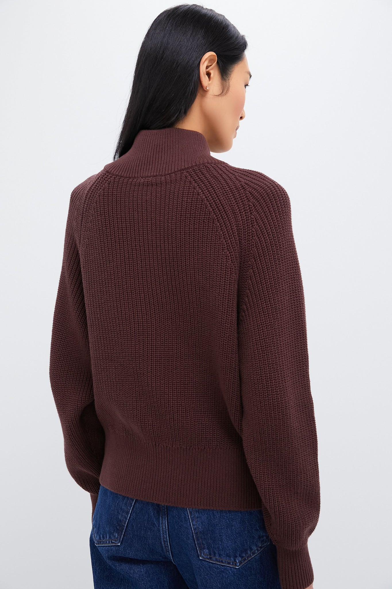 Deep Mahogany Tessa Knit Jacket-Beilave