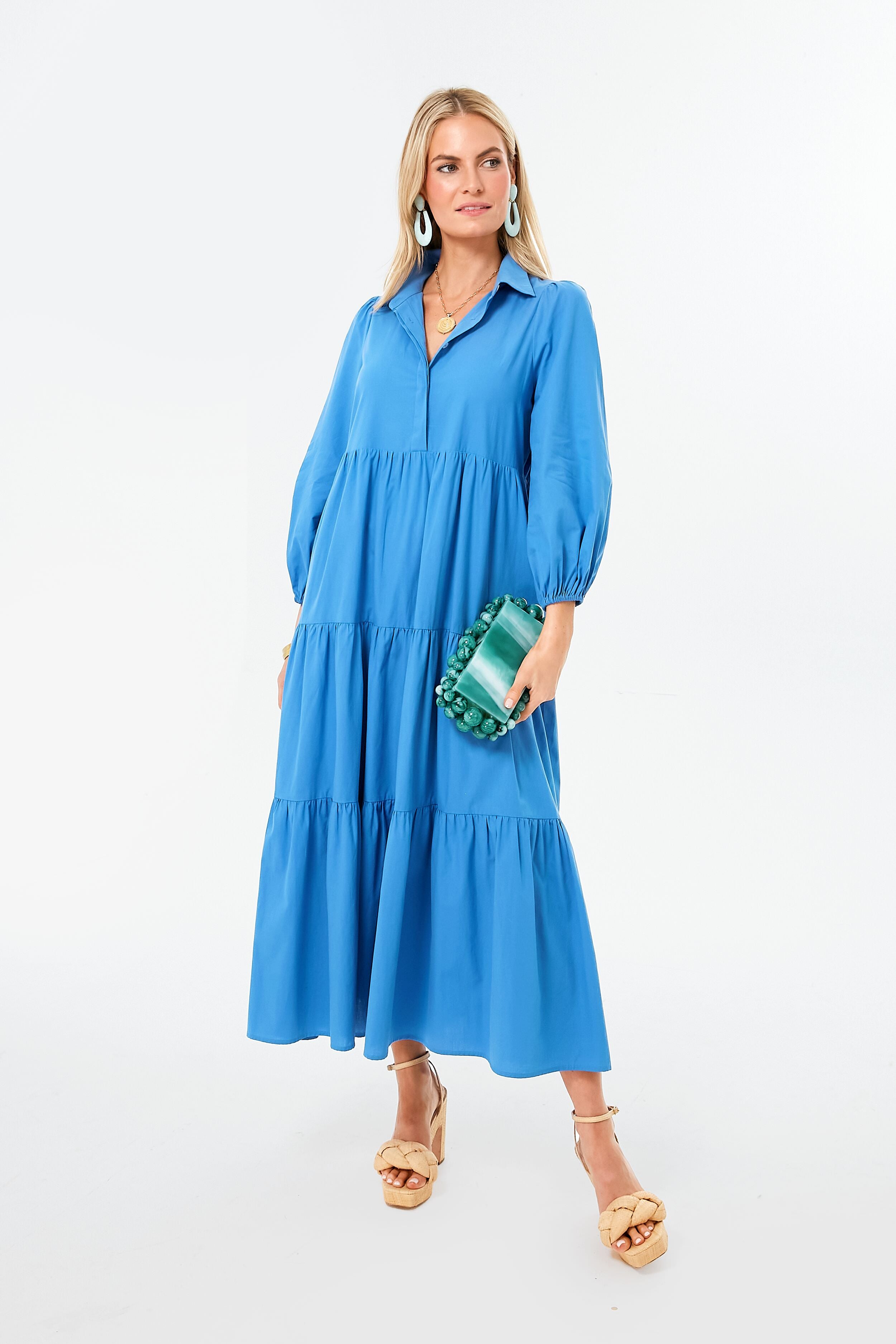 Cyprus Blue Mabel Maxi Dress-Beilave