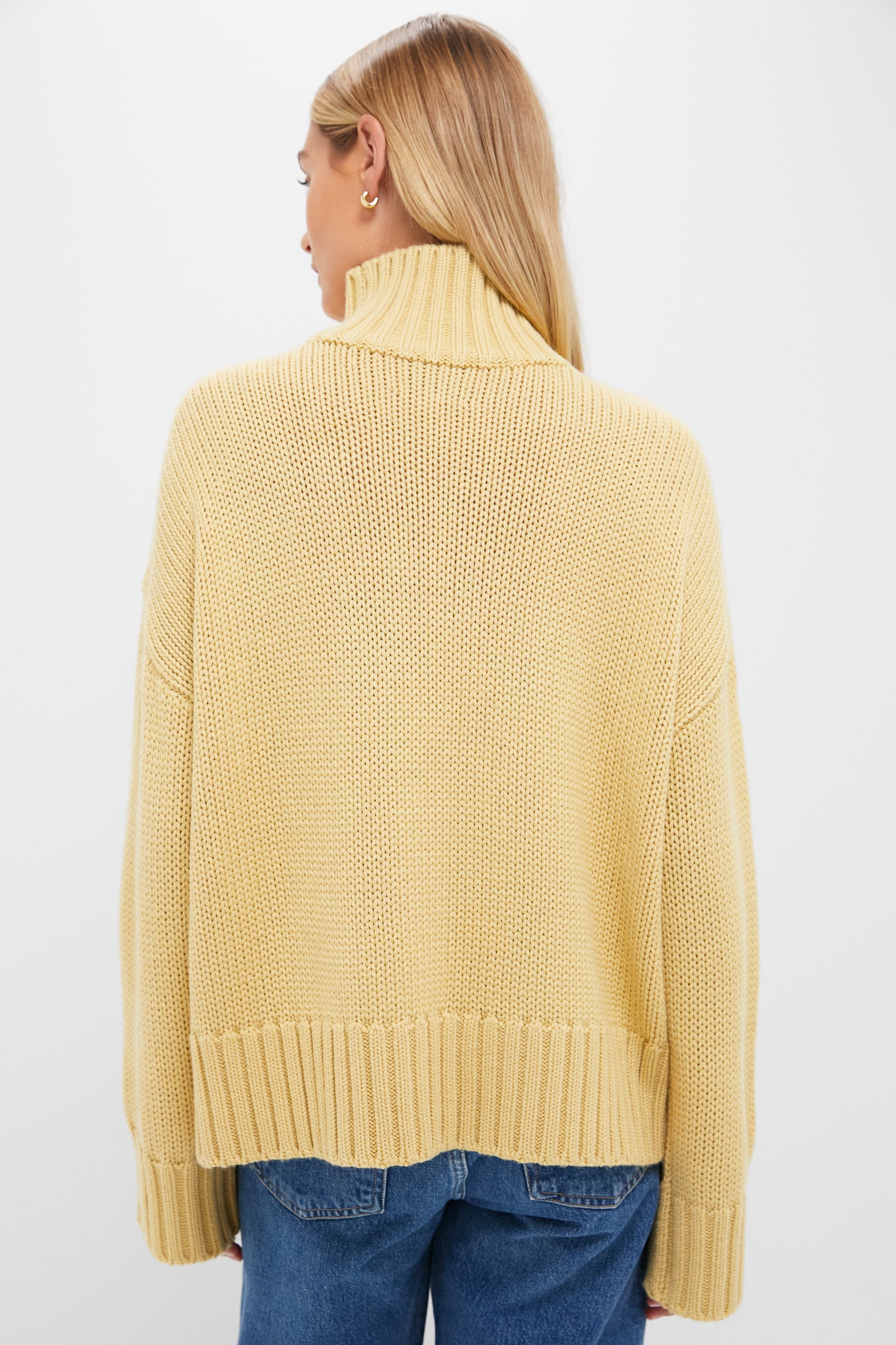 Straw Hannah Wool Blend Turtleneck Sweater-Beilave