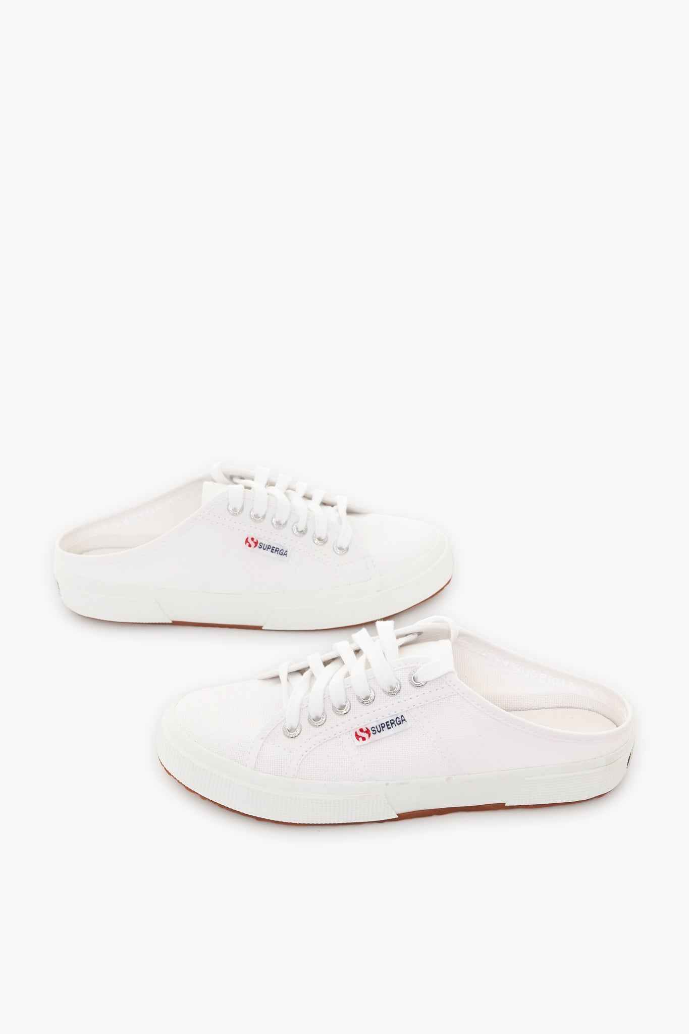 White Canvas Mules-Beilave