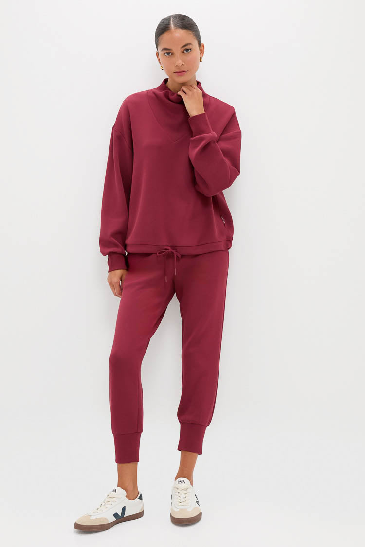 New Maroon The Slim Cuff Pant 25-Beilave