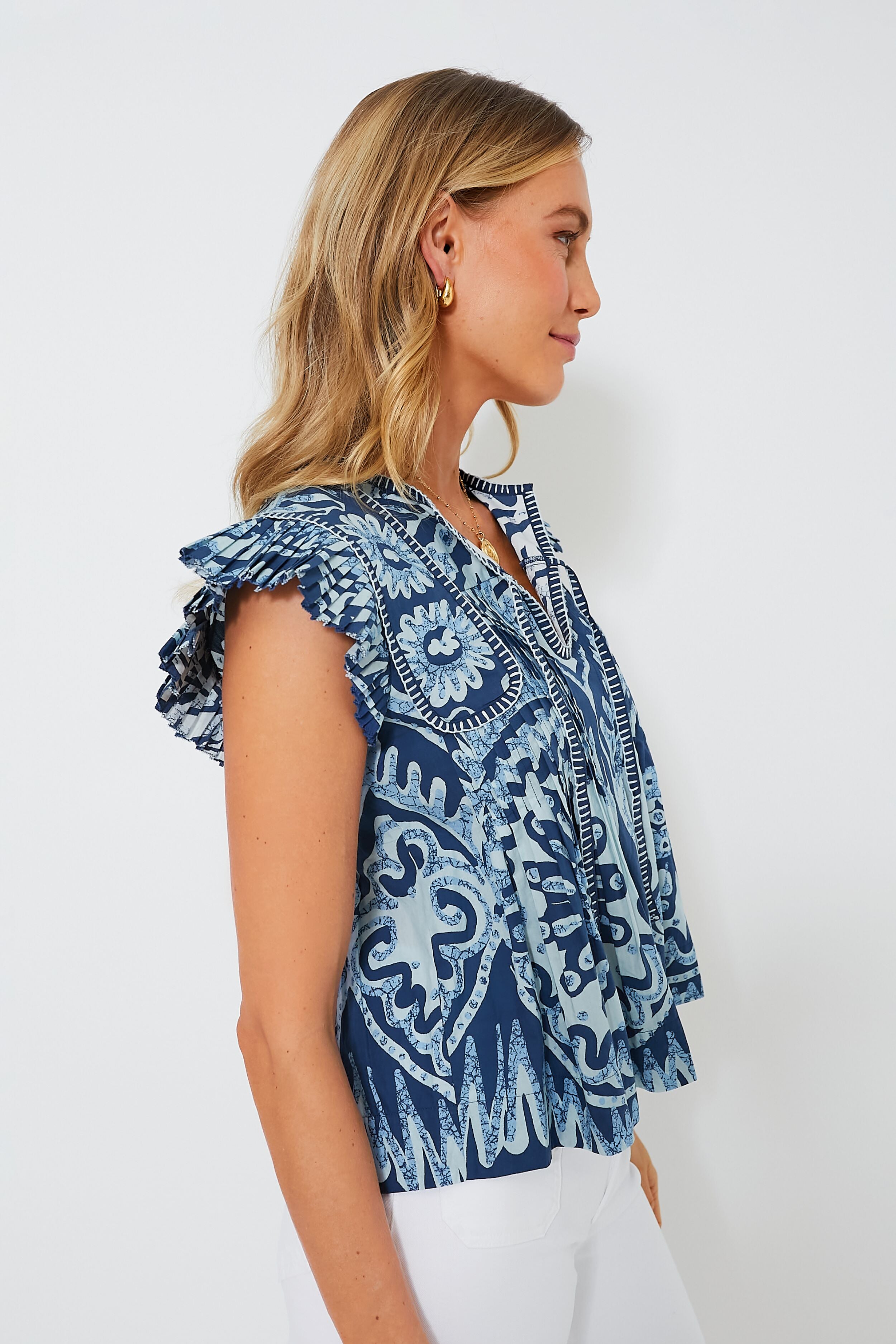 Exclusive Charlough Flutter Sleeve Tank-Beilave