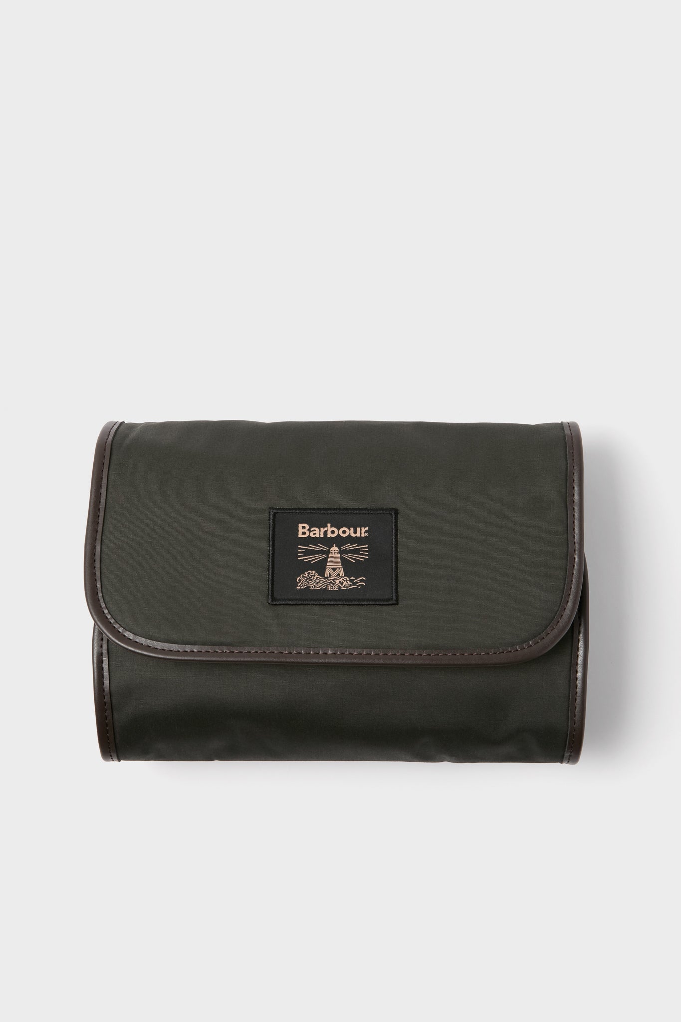 Olive Wax Hanging Washbag-Beilave