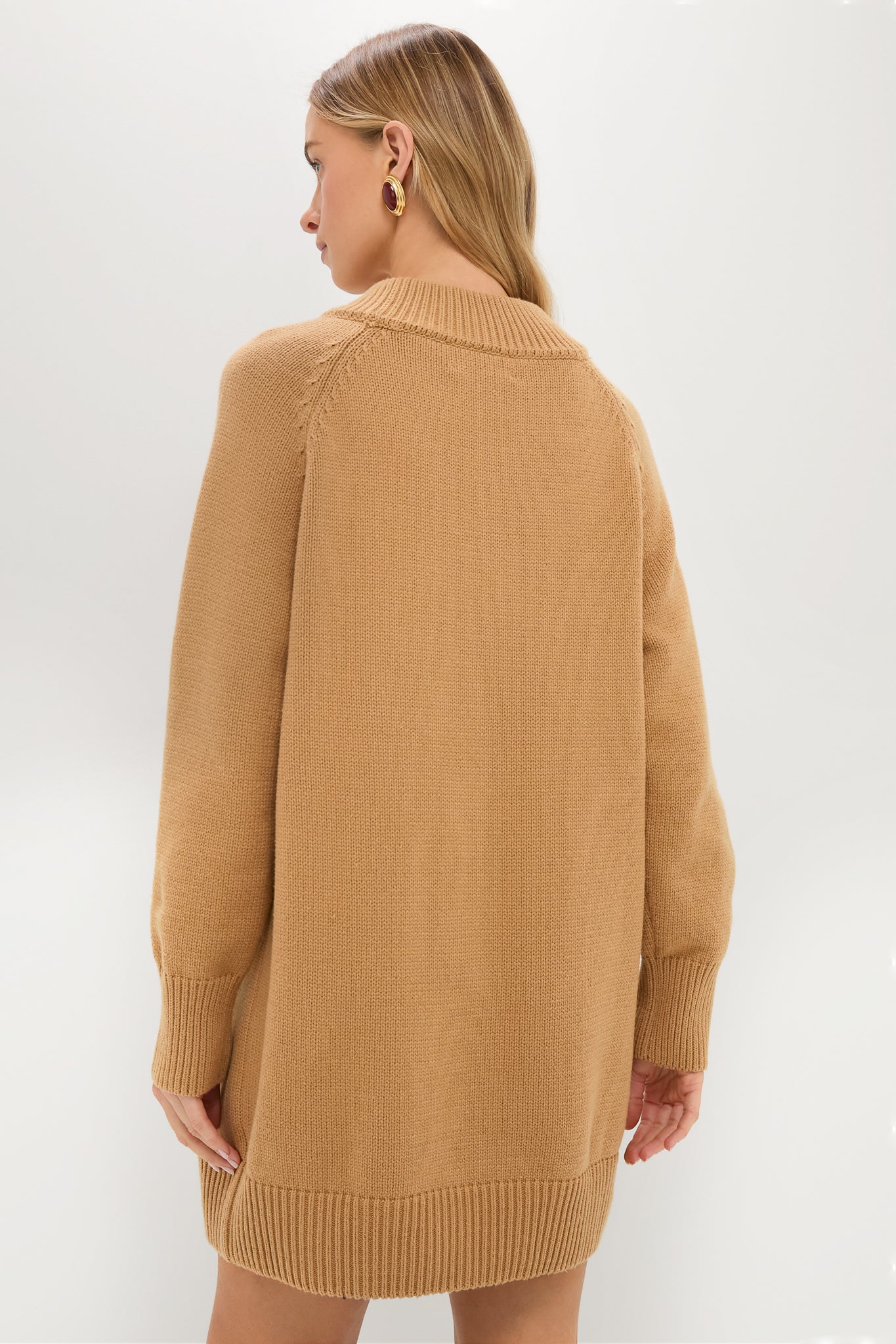 Heavyweight Camel Kristen Sweater Dress-Beilave