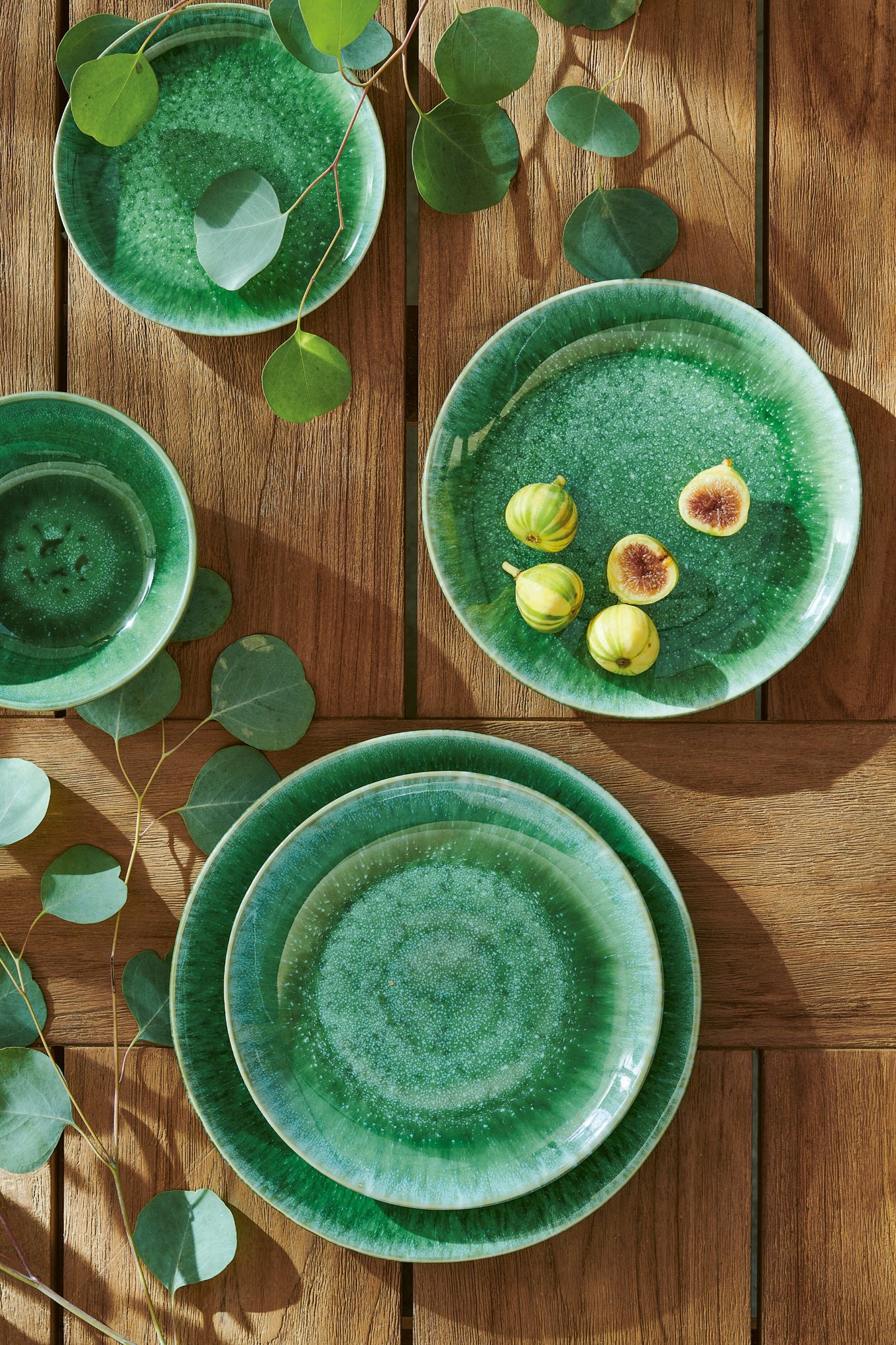 Reactive Emerald Eloise Dinner Plates (Set of 4)-Beilave