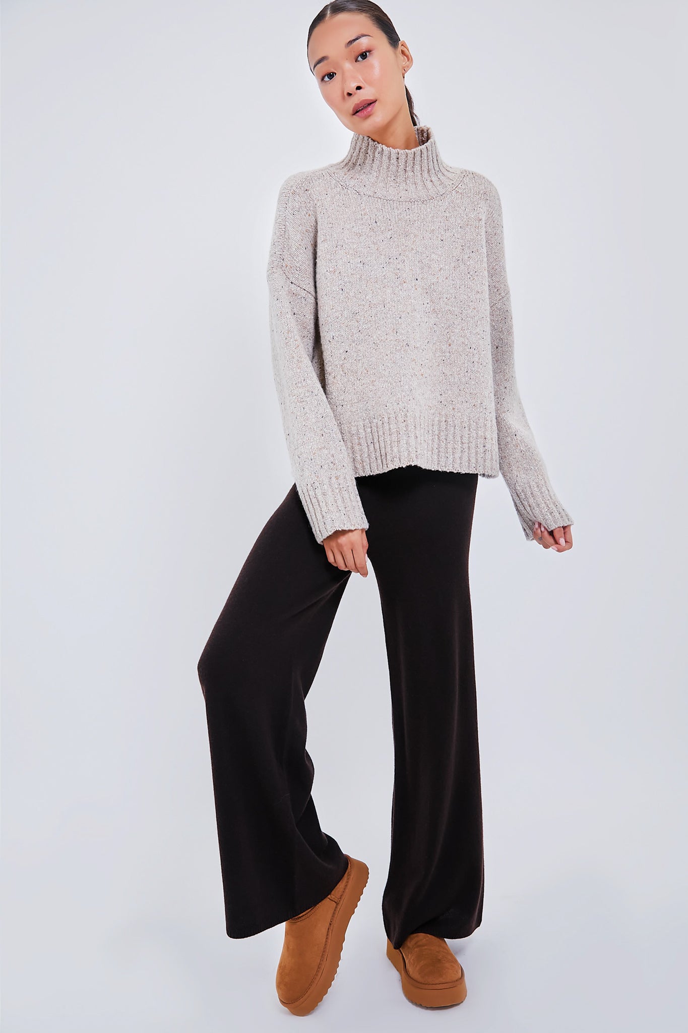 Chocolate Zoe Wide Leg Pants-Beilave