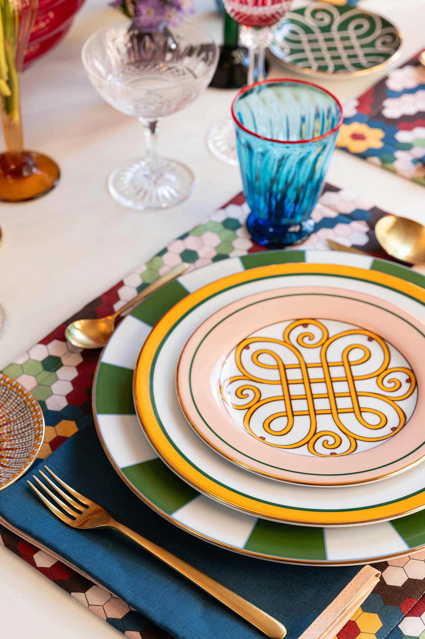 Pink Cortile Dessert Plates Set of 2-Beilave