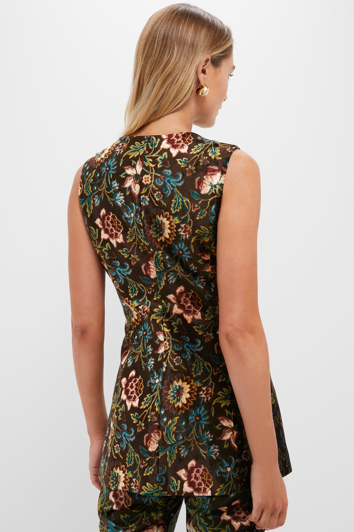 Hazel Moonflower Velvet Rhoda Tunic Top-Beilave