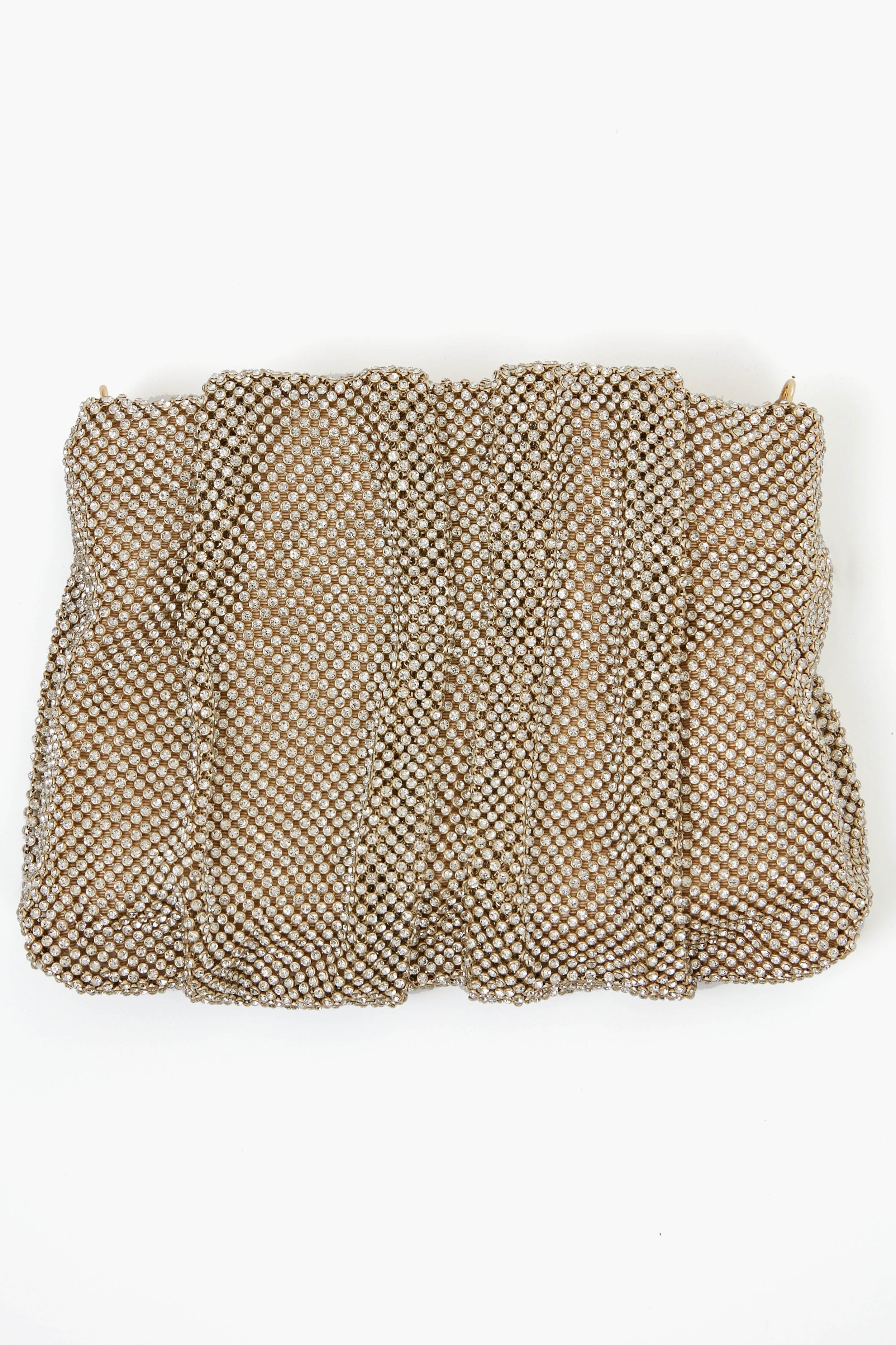 Gold Diamante Ember Clutch-Beilave