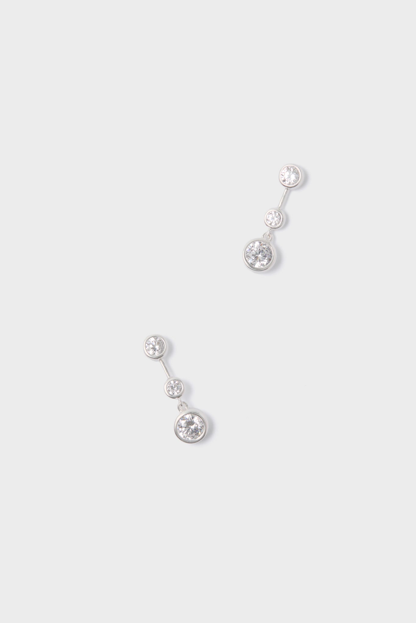 Silver Bezel Jolie Earrings-Beilave
