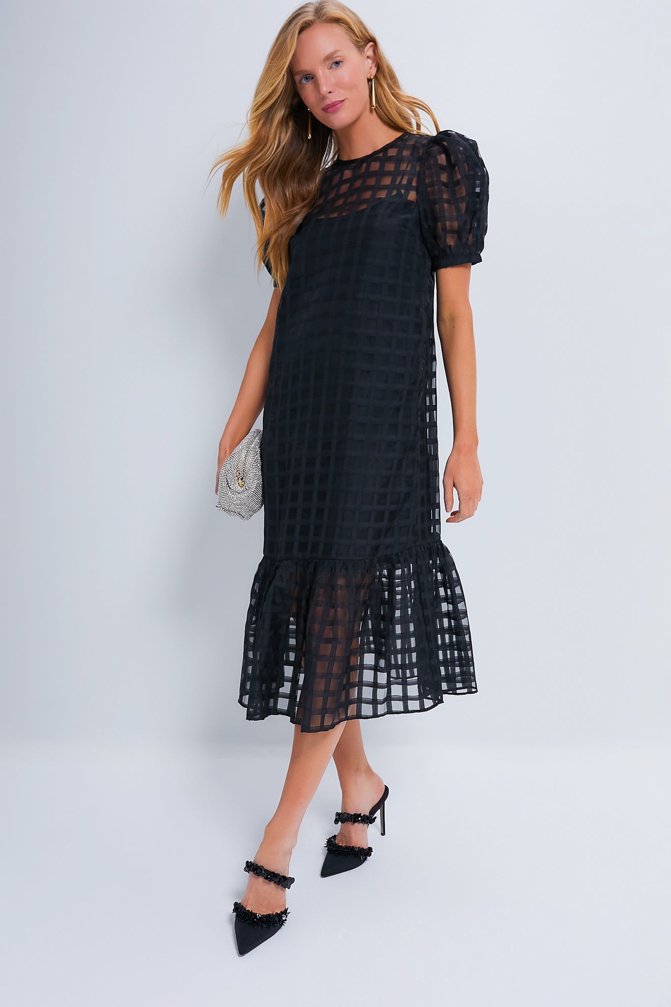 Organza Windowpane Waverly Dress-Beilave