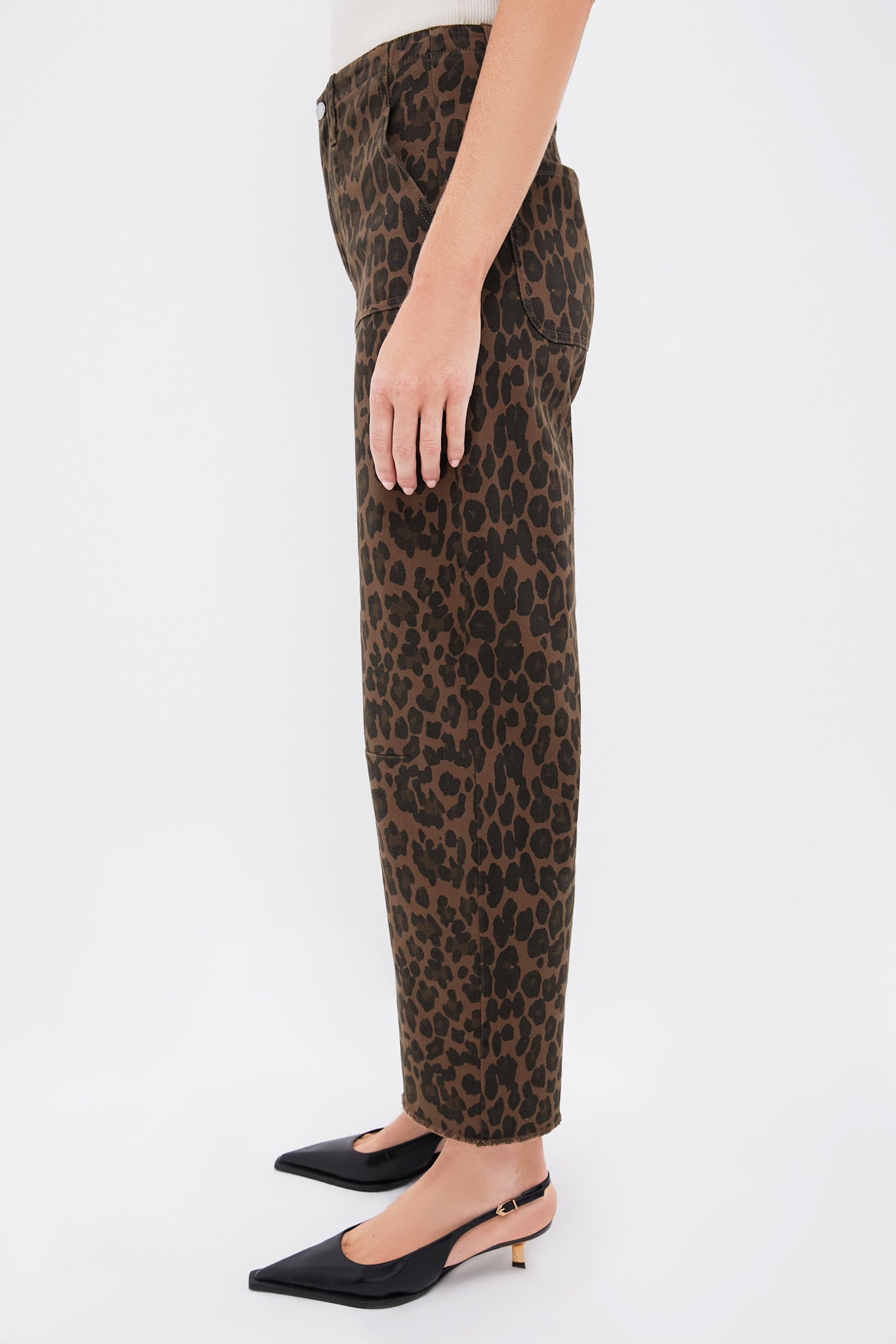 Dark Leopard Utility Soft Barrel Jean-Beilave