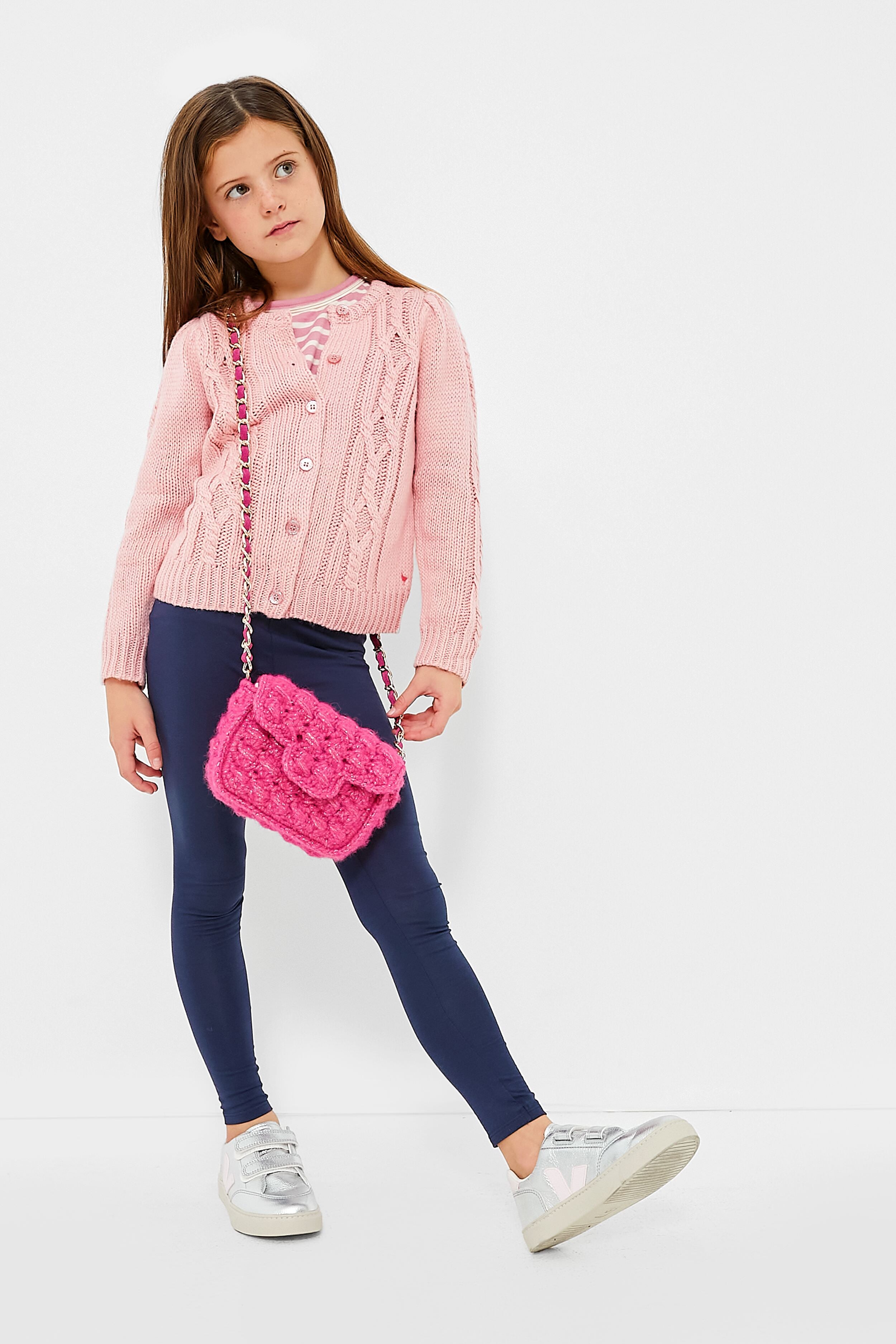 Dusty Rose Cable Constance Sweater-Beilave