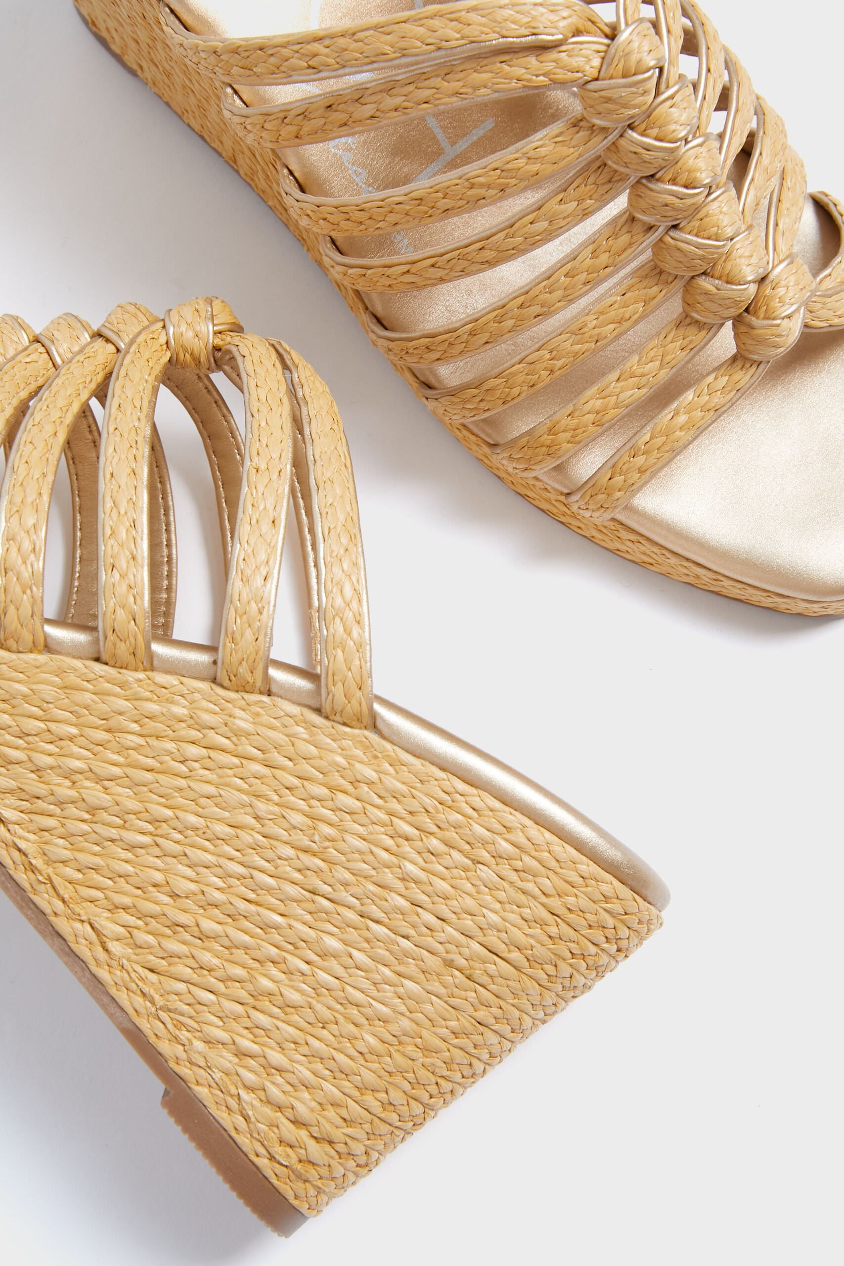 Gold Laney Wedge Sandals-Beilave