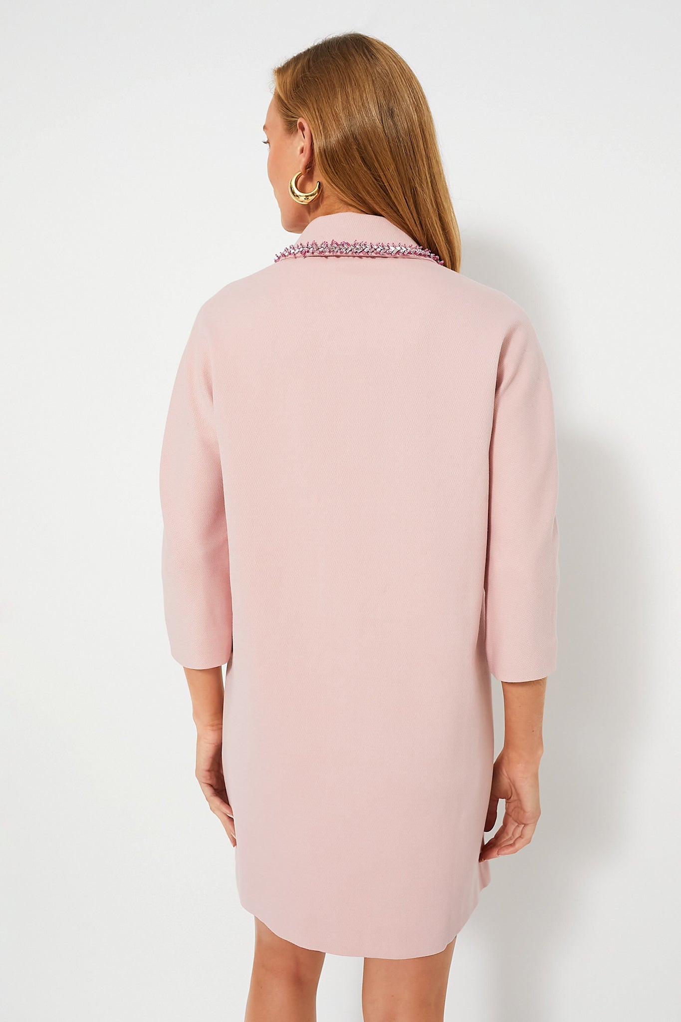 Powder Pink Embellished Nicola Dress-Beilave