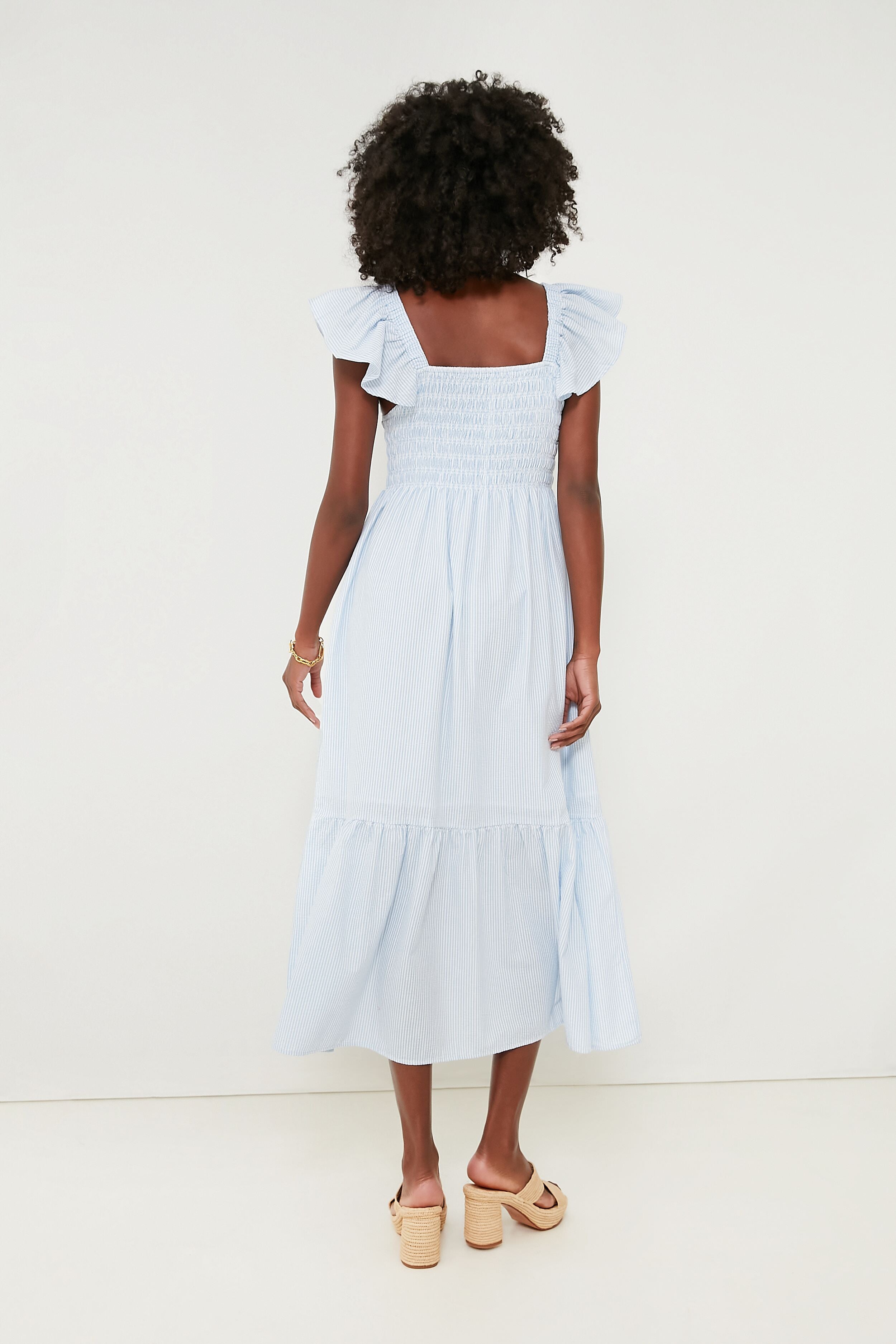 Blue Stripe Tuscany Dress-Beilave
