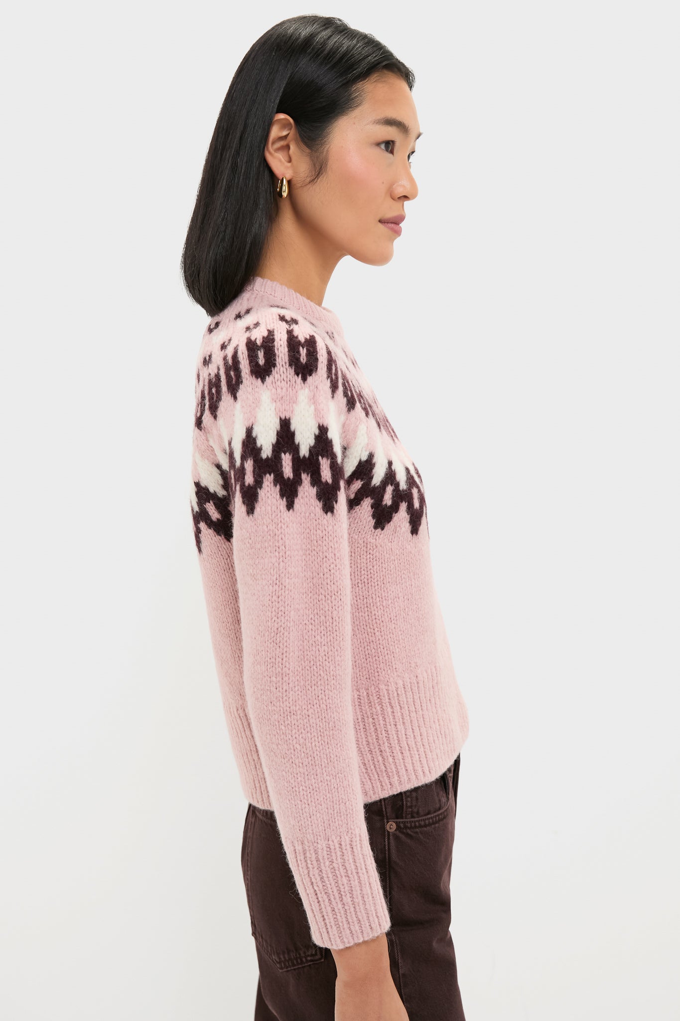 Deep Petal Multi Anne Fairisle Pullover-Beilave