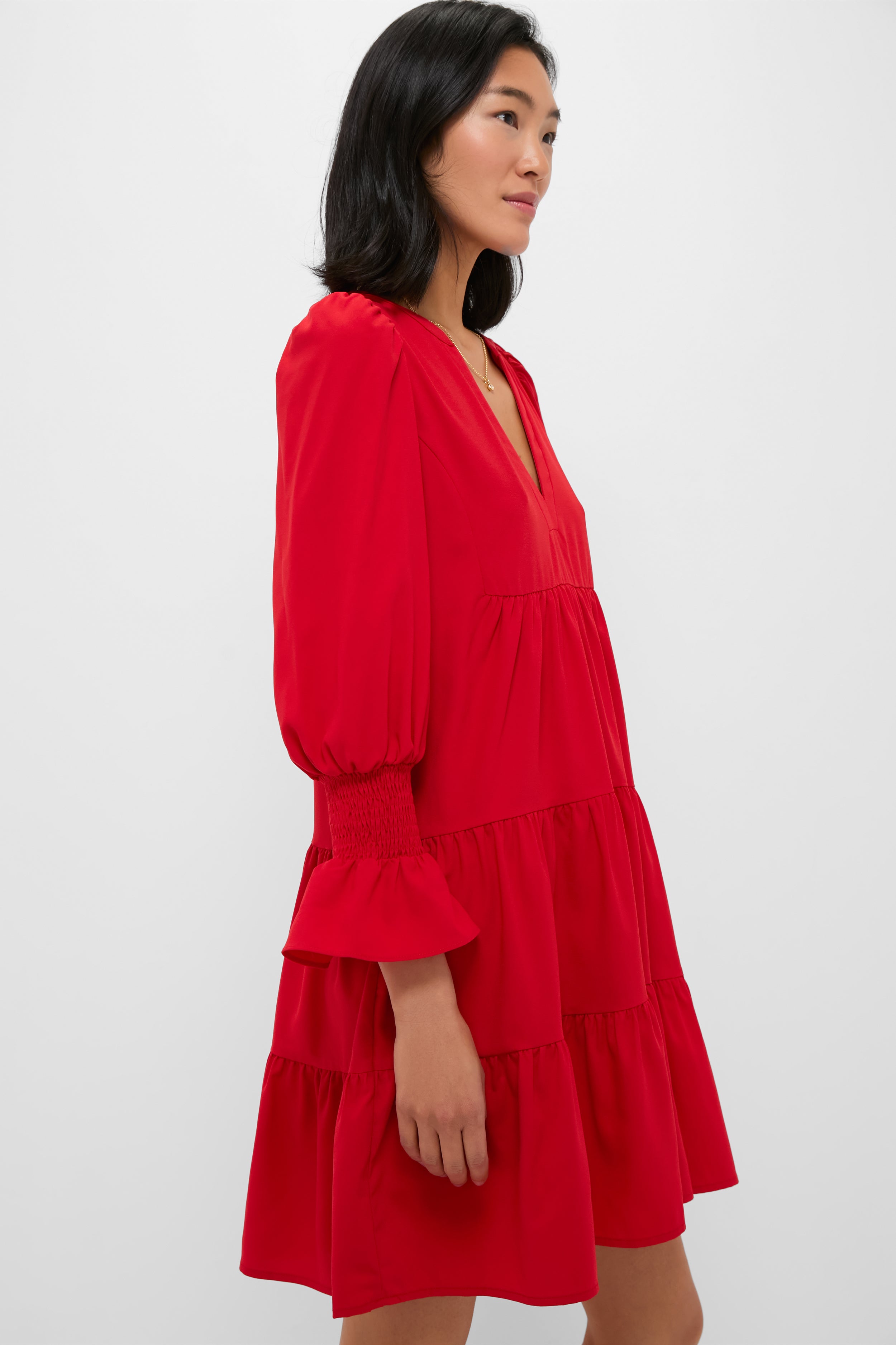 Red Crepe Kenzo Dress-Beilave