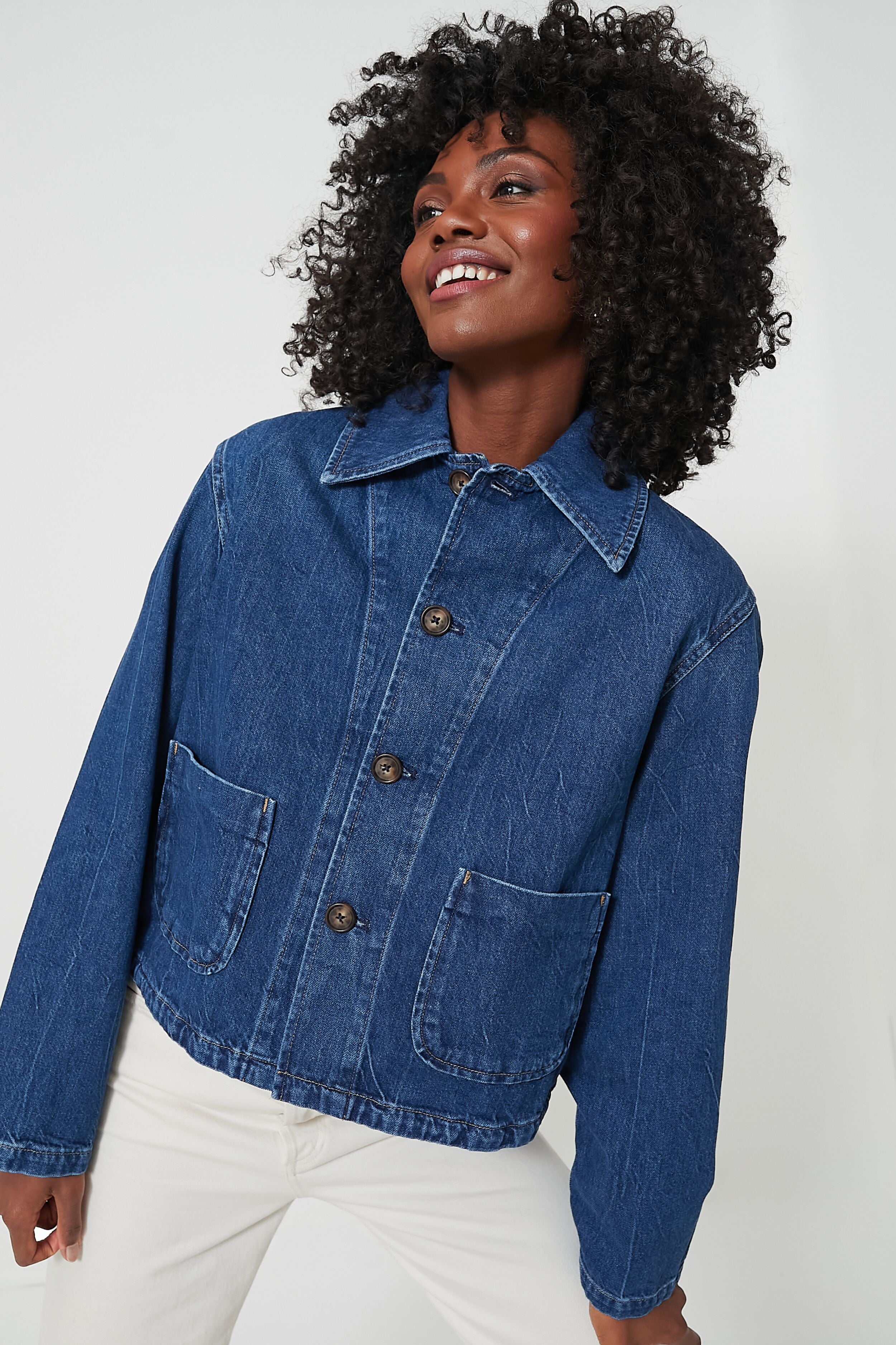 Wills Wash Rigid Denim Cropped Denim Jacket-Beilave