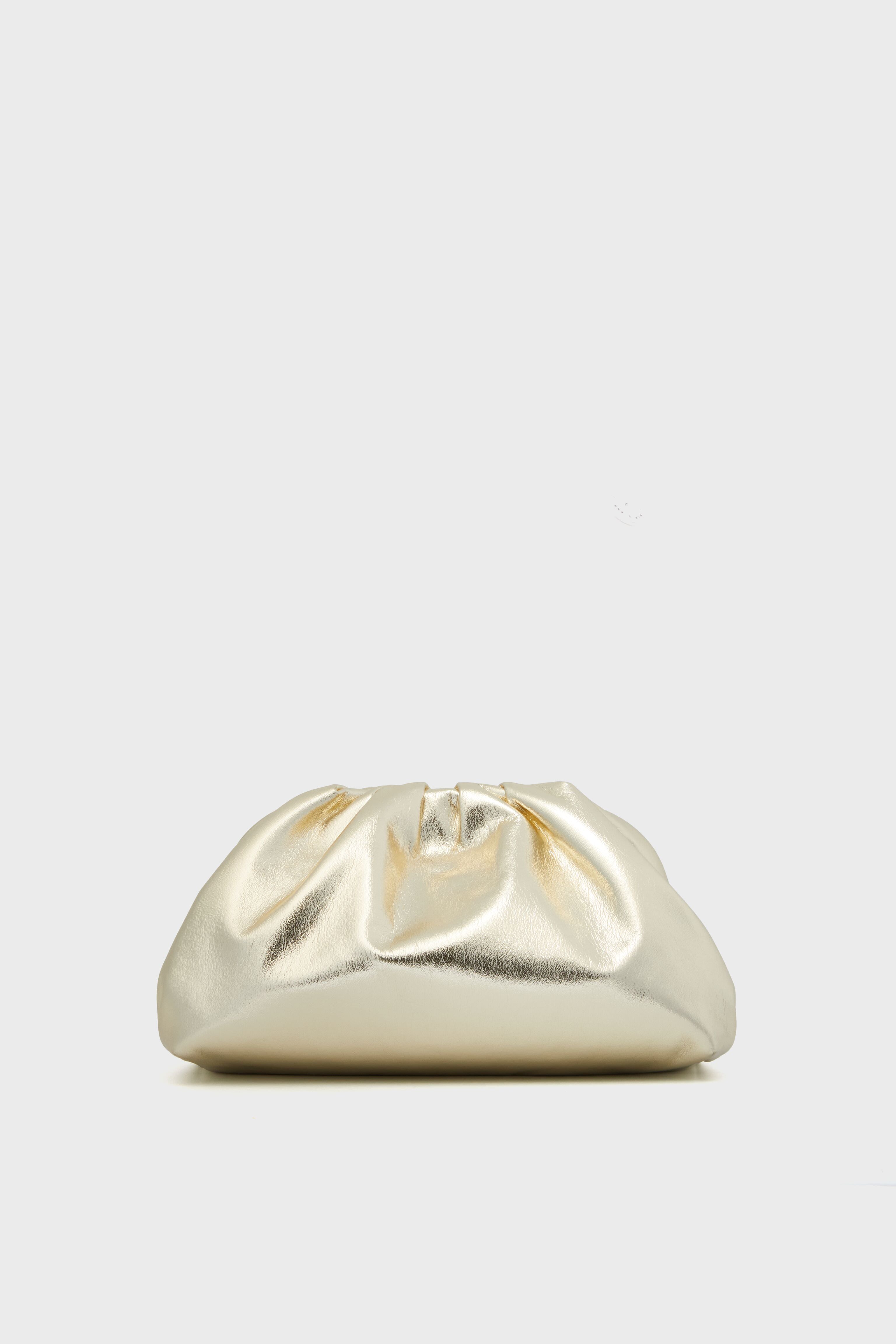 Gold Mini Slouchy Clutch-Beilave
