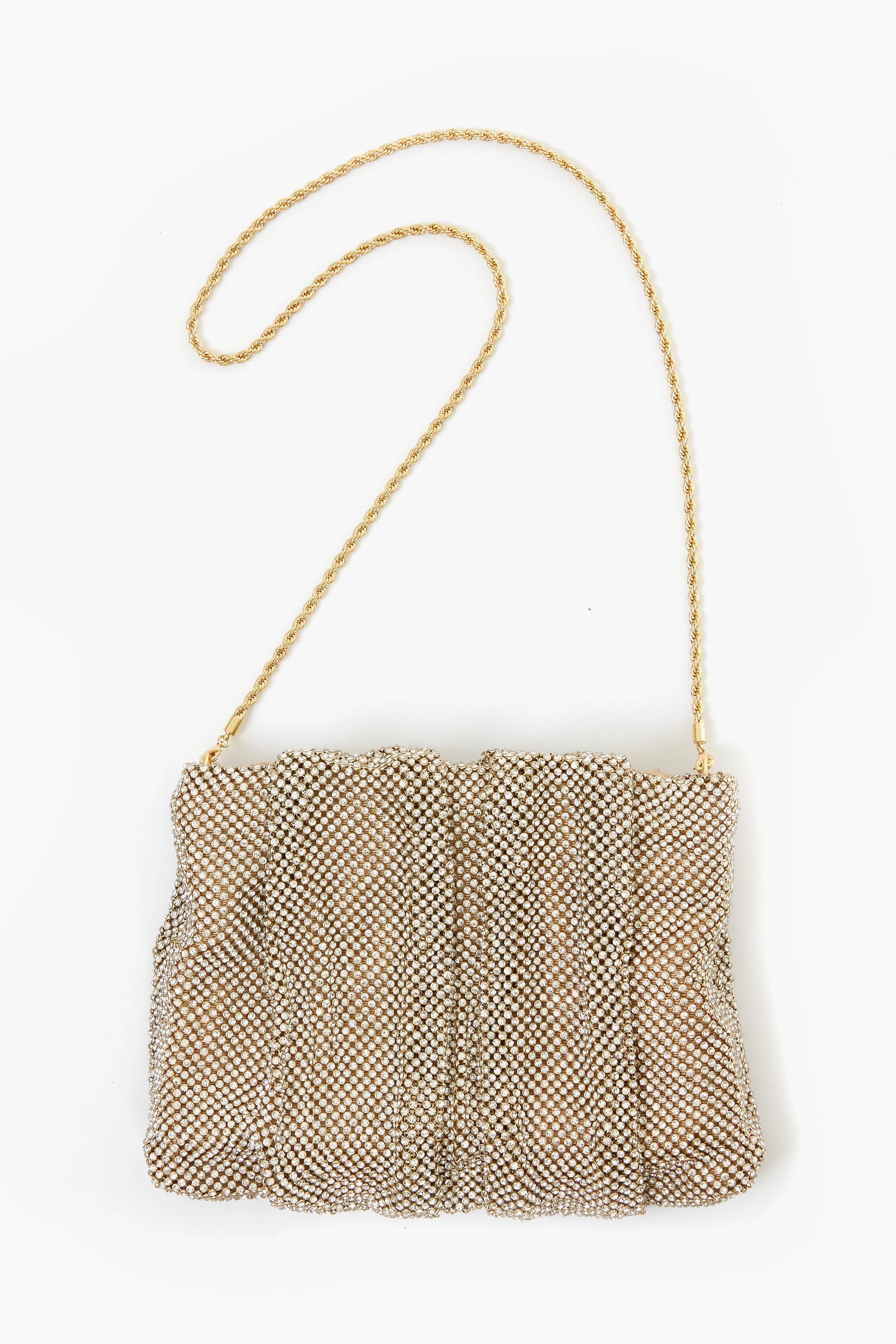 Gold Diamante Ember Clutch-Beilave