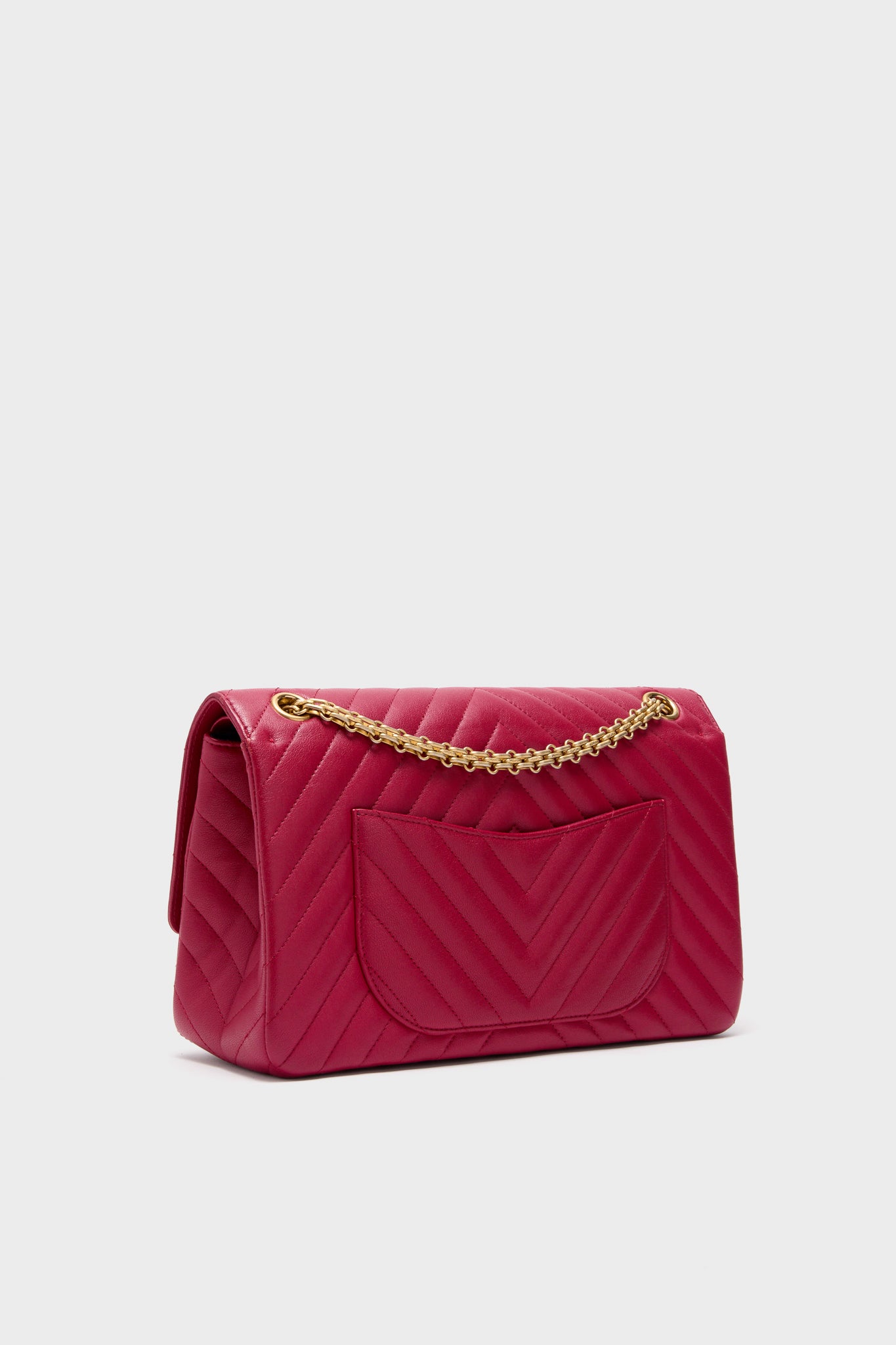 CHANEL Red Reissue 2.55 Flap Bag Calf Leather-Beilave