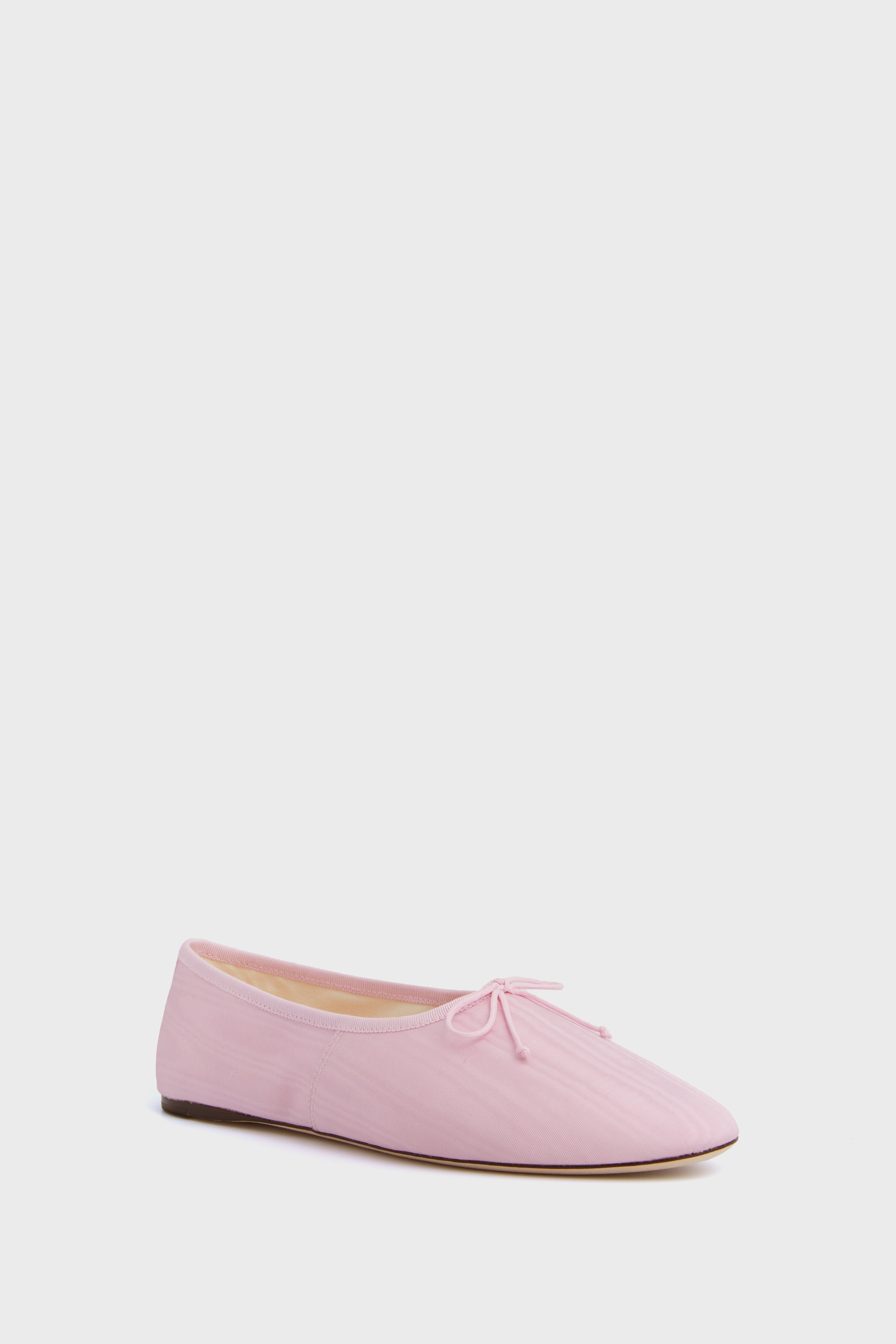 Powder Pink Moire Landon Flats-Beilave