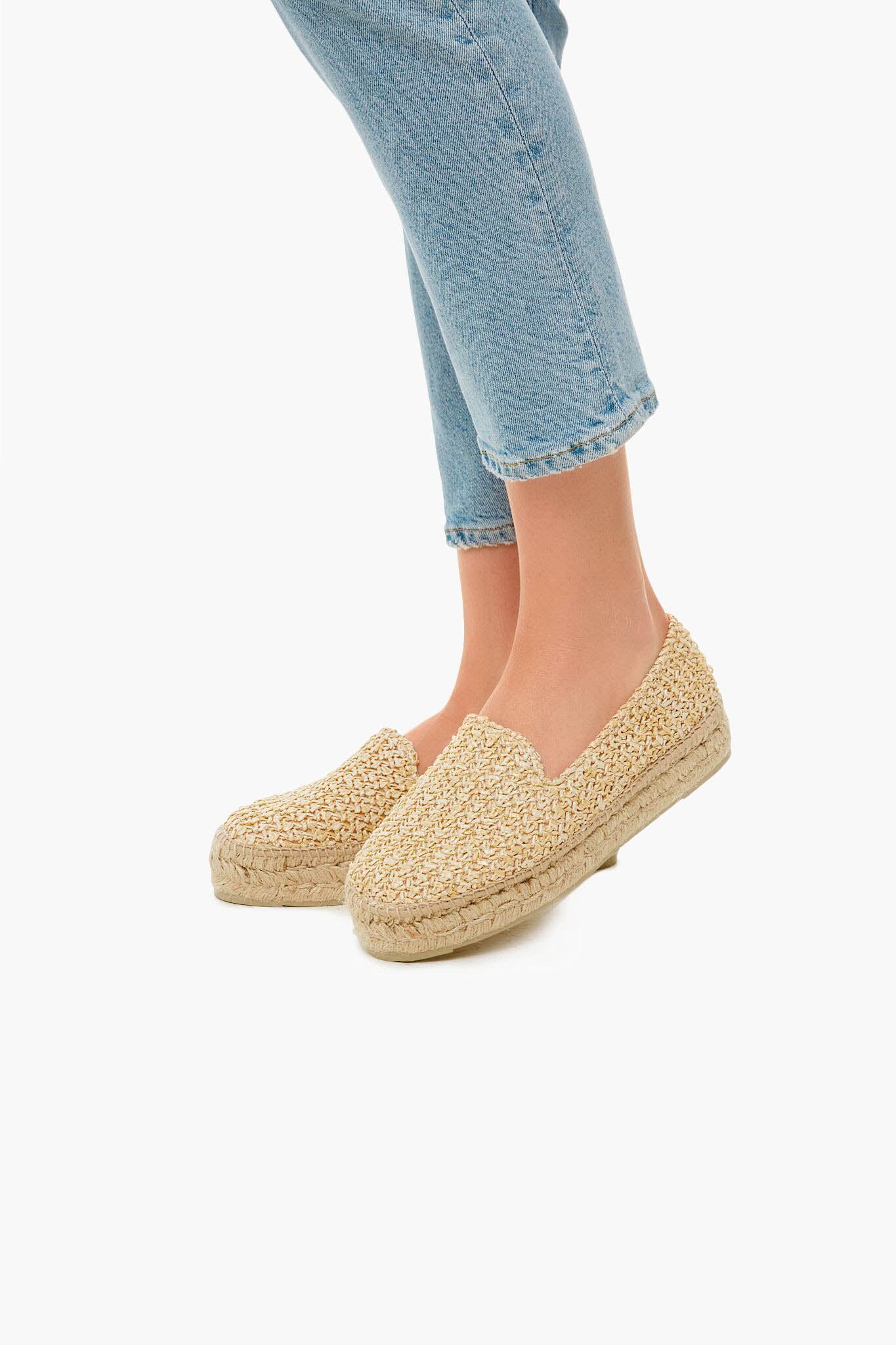Raffia Platform Slippers-Beilave