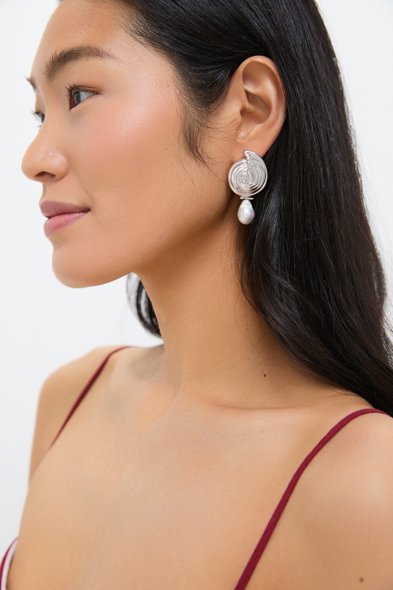 Silver Spiral Interchangeable Earrings-Beilave