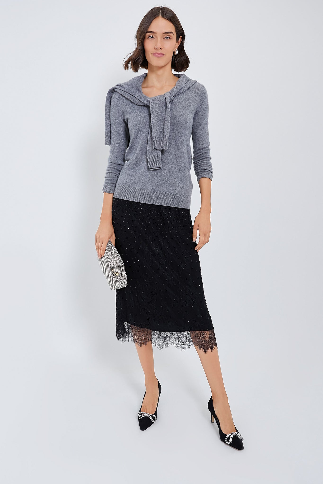 Crystal Bow Shoe Clips Set-Beilave