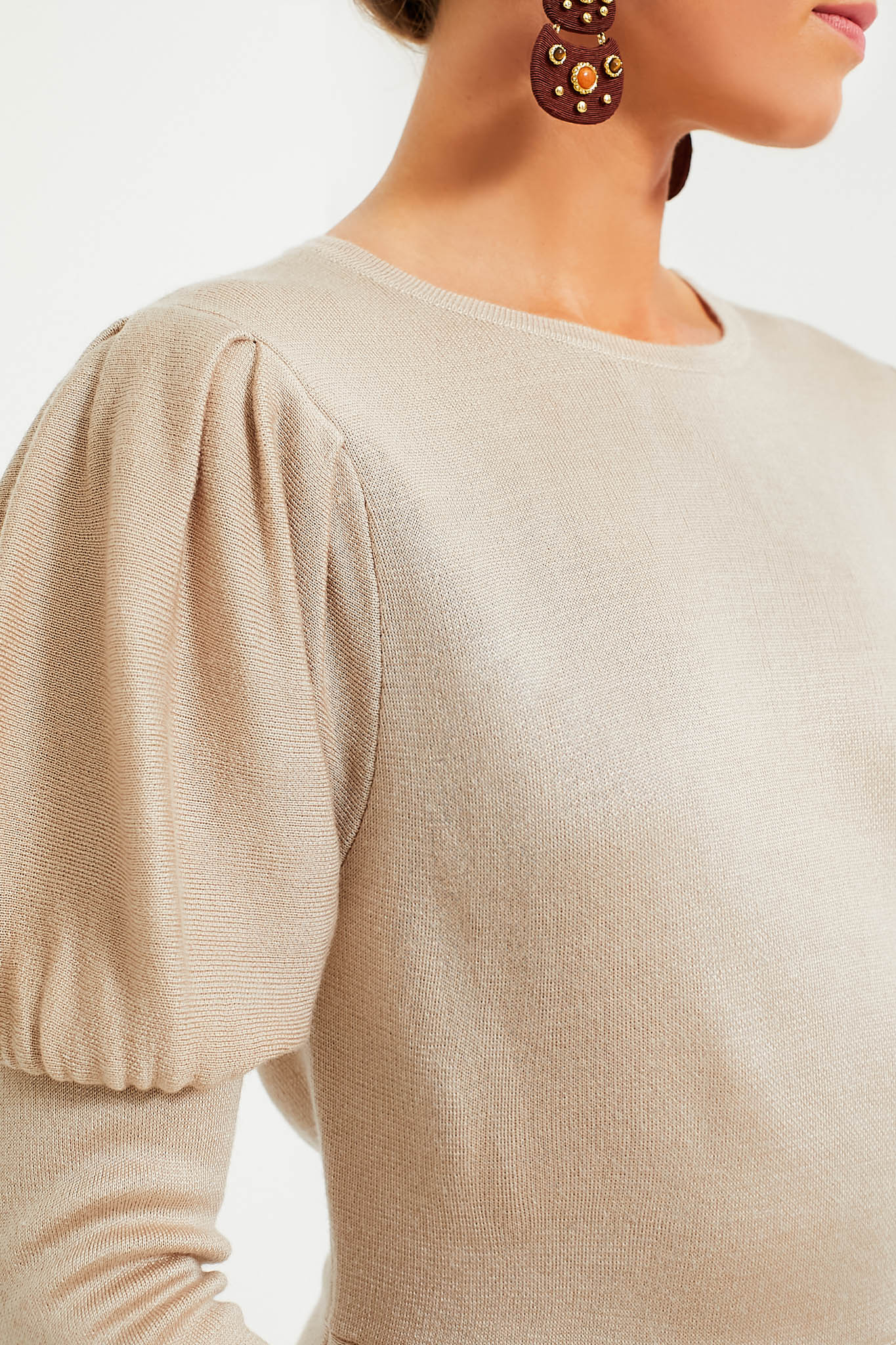 Tan Brielle Sweater Dress-Beilave