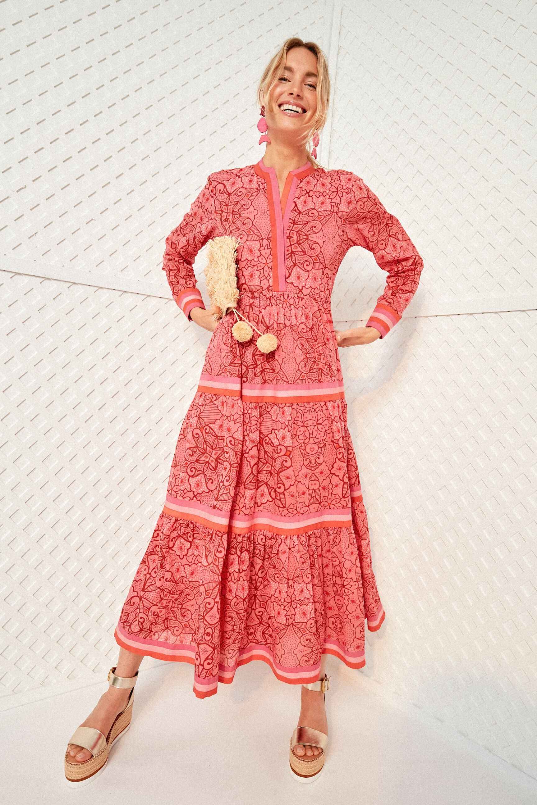 Exclusive Pink Floral Diwali Dress-Beilave