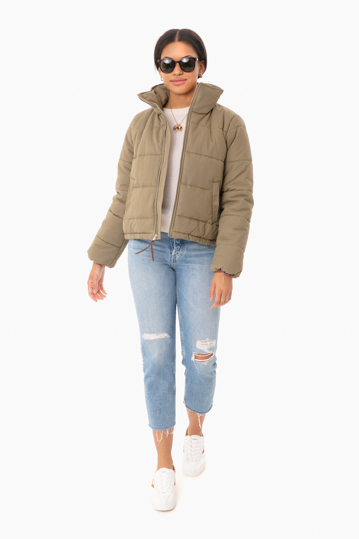 Camel Faux Suede Nylite Sneakers-Beilave