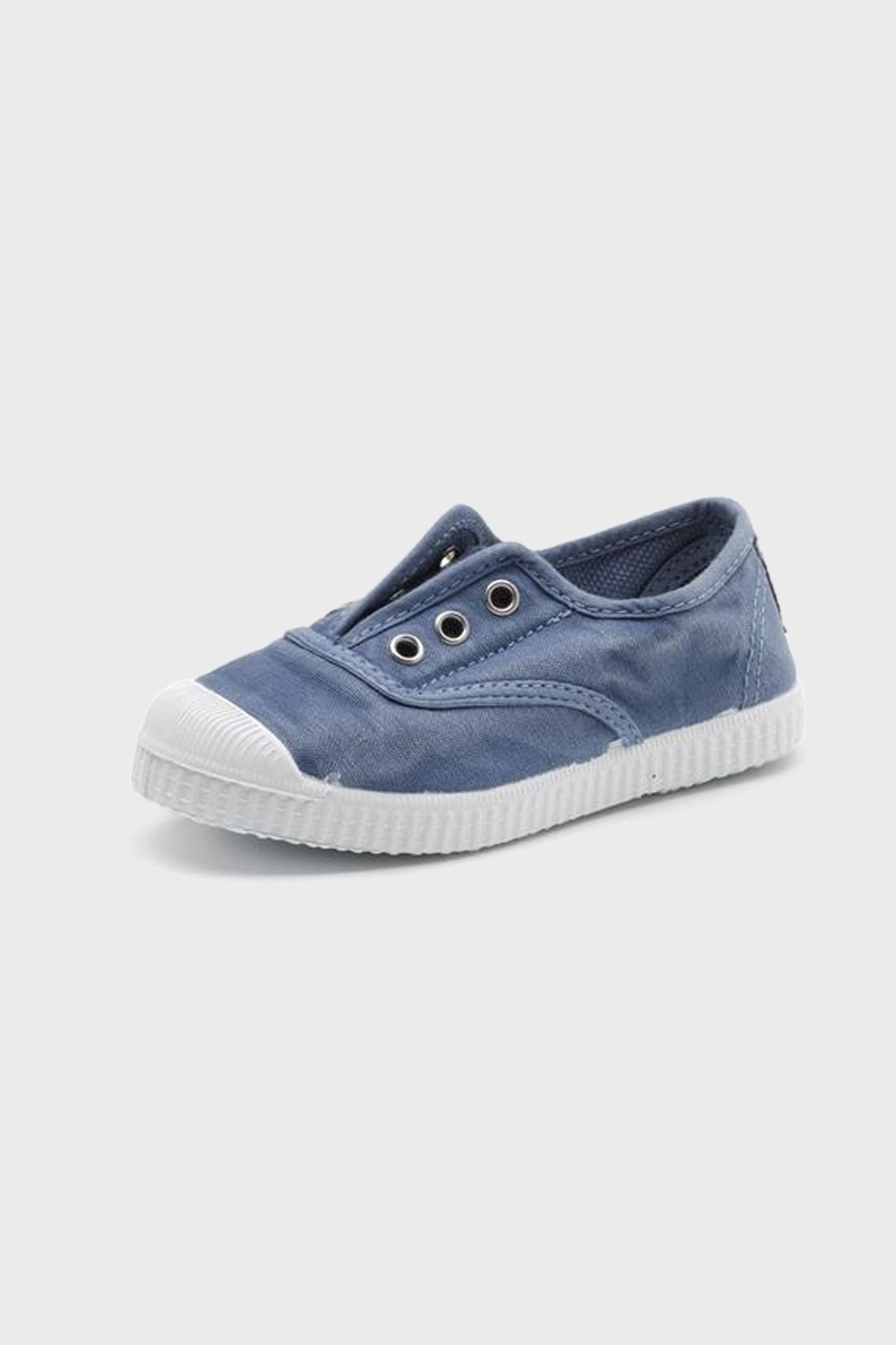 Washed Denim Canvas Laceless Sneaker-Beilave