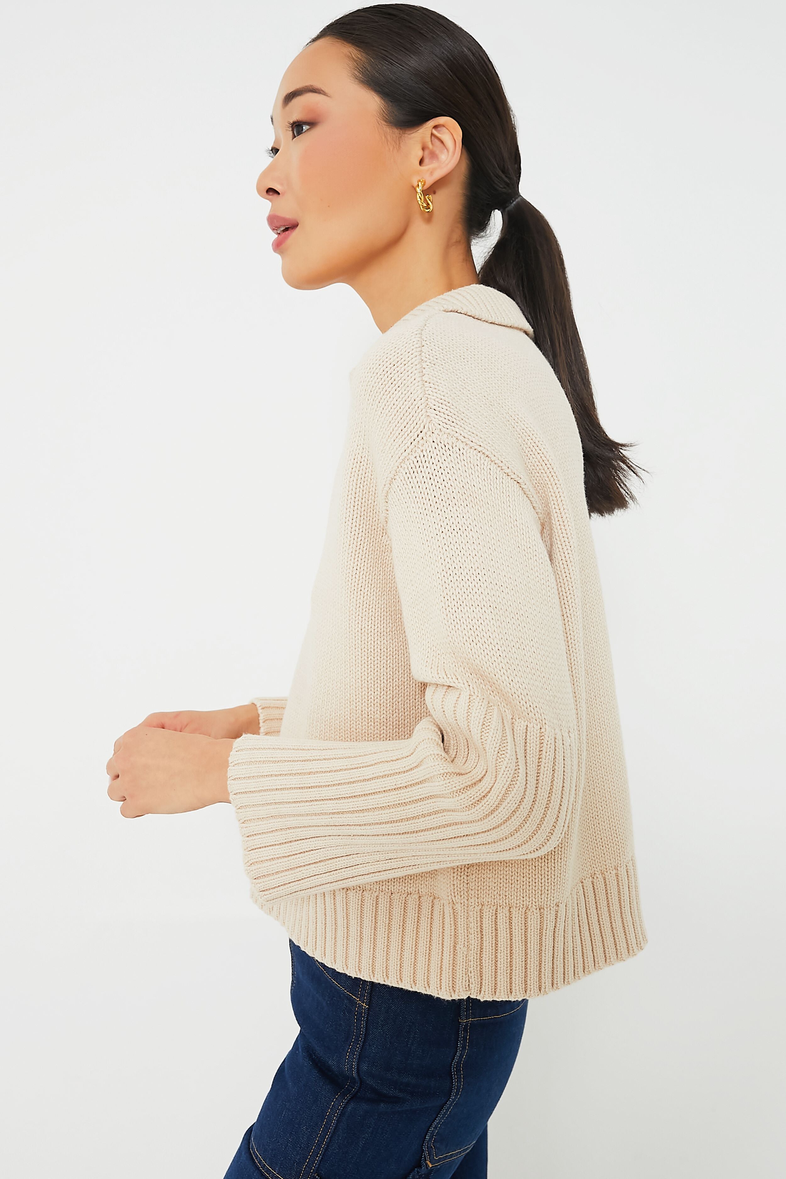Sandstone Brenna Polo Sweater-Beilave