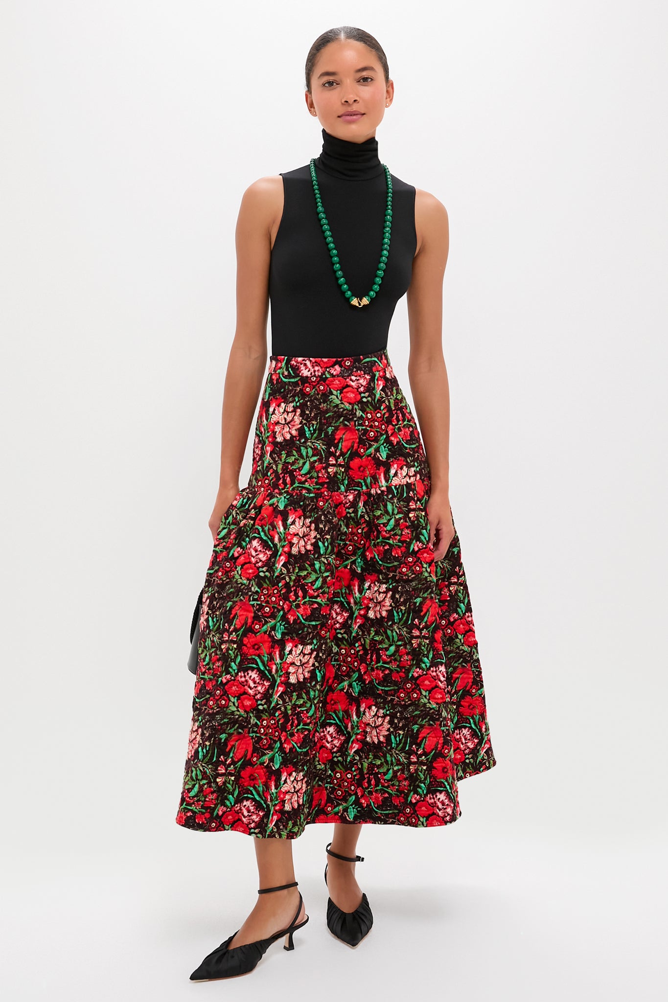 Holiday Floral Remy Skirt-Beilave