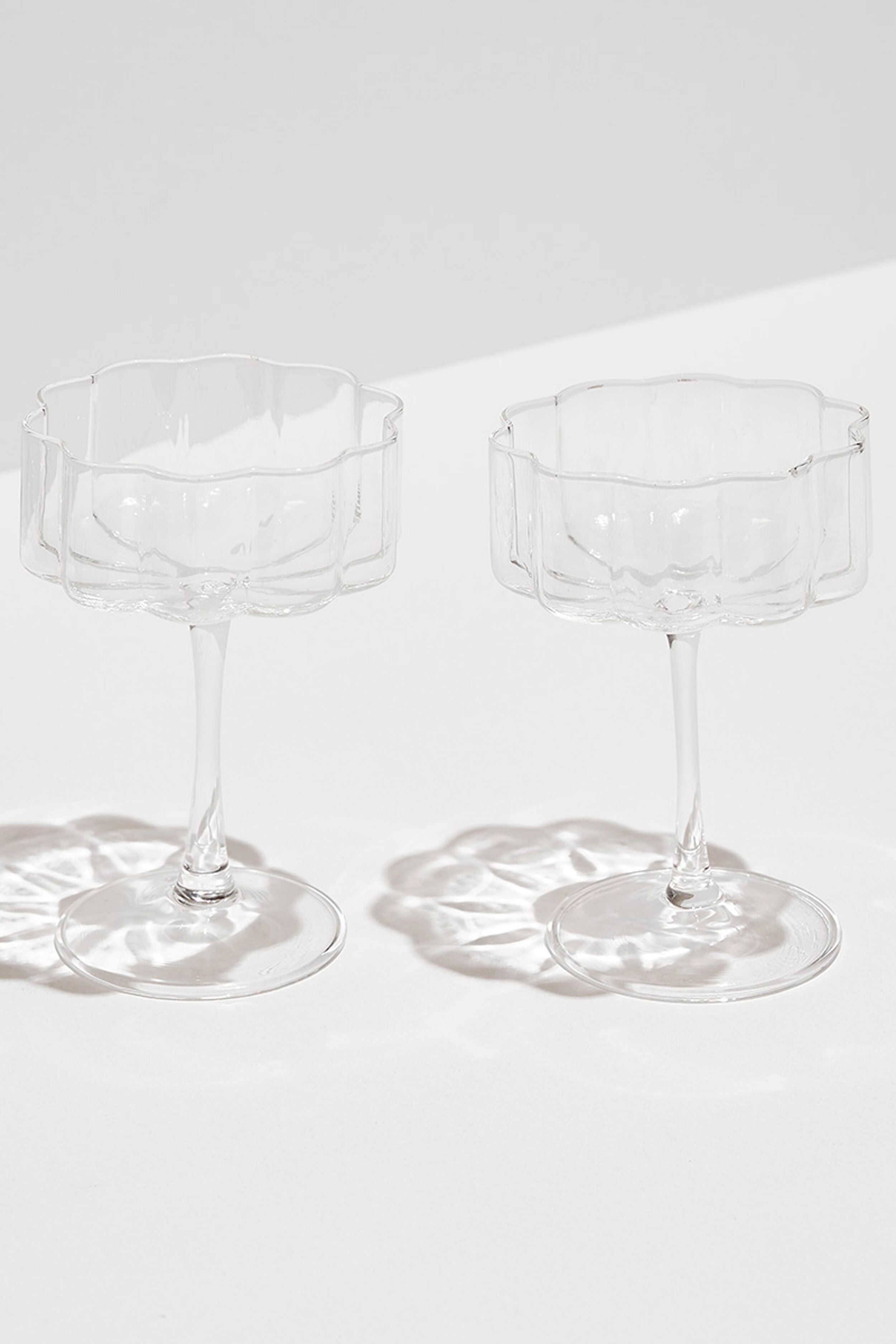 Clear Wave Coupes (Set of 2)-Beilave