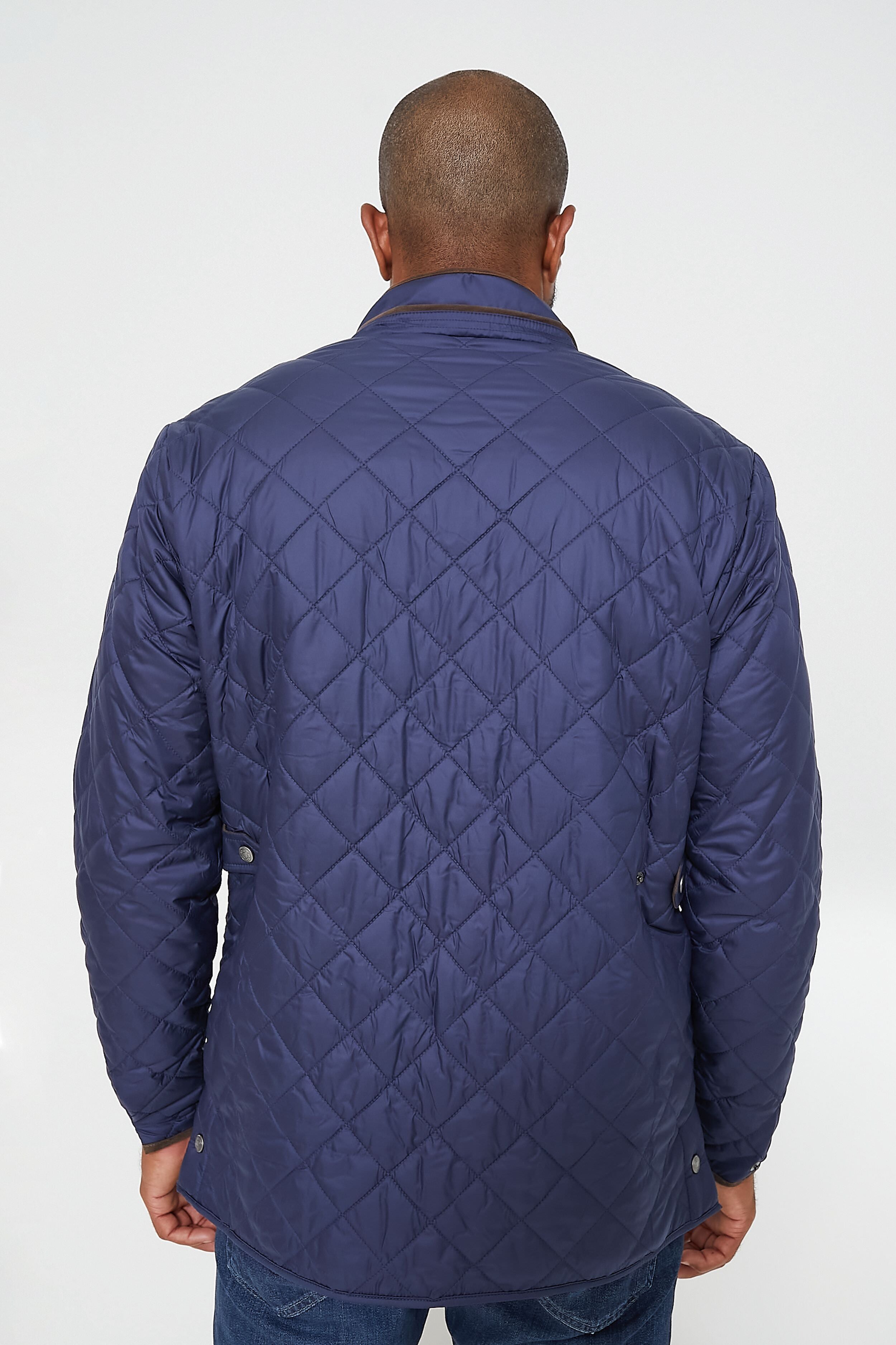 Navy Suffolk Quilted Travel Coat-Beilave