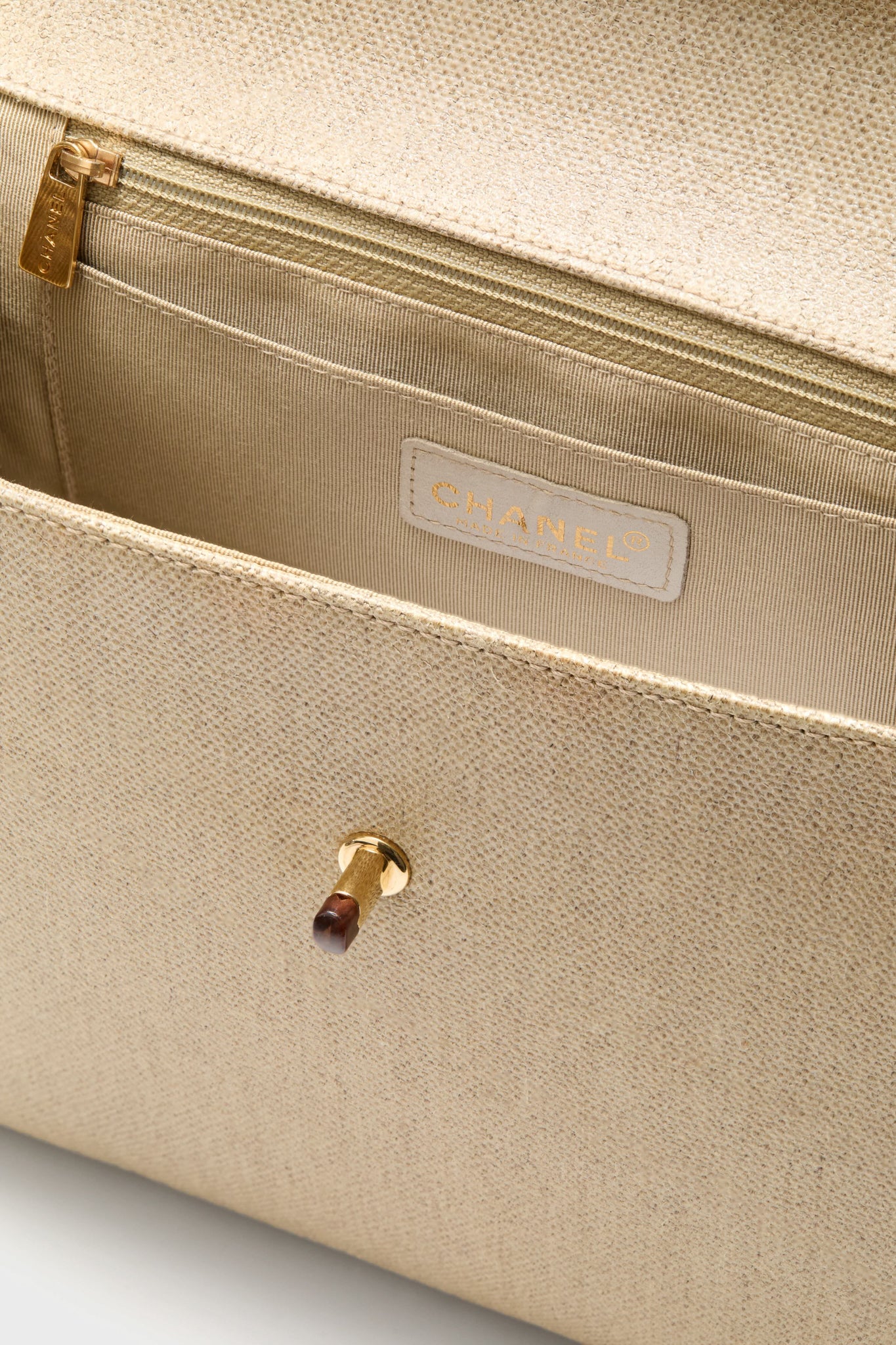 CHANEL Canvas Top Handle Bag-Beilave