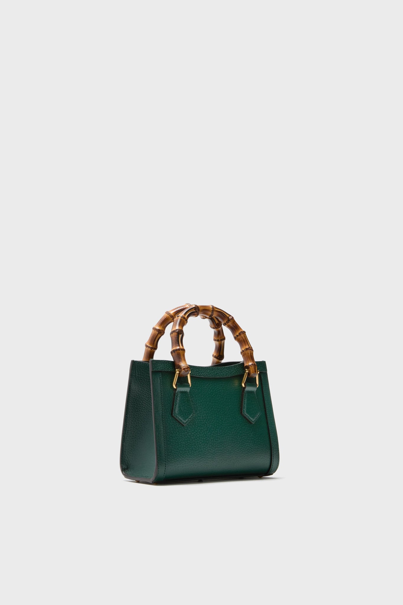 GUCCI Dark Green Bamboo Diana 2 Way Handbag-Beilave
